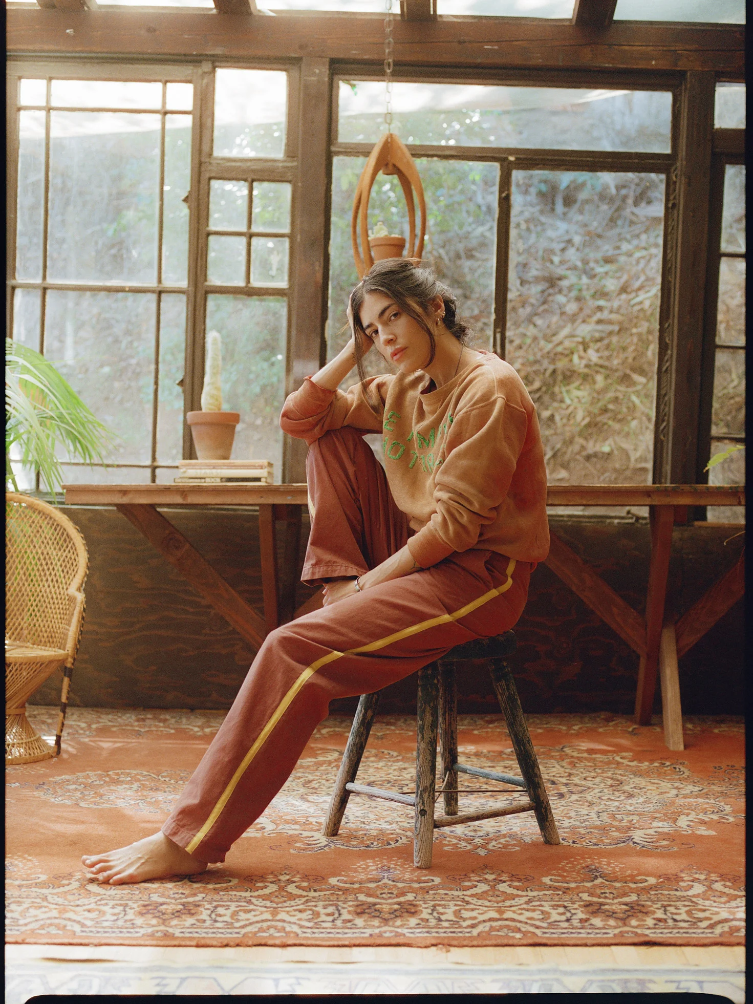 baker striped trouser in terra - Image 10