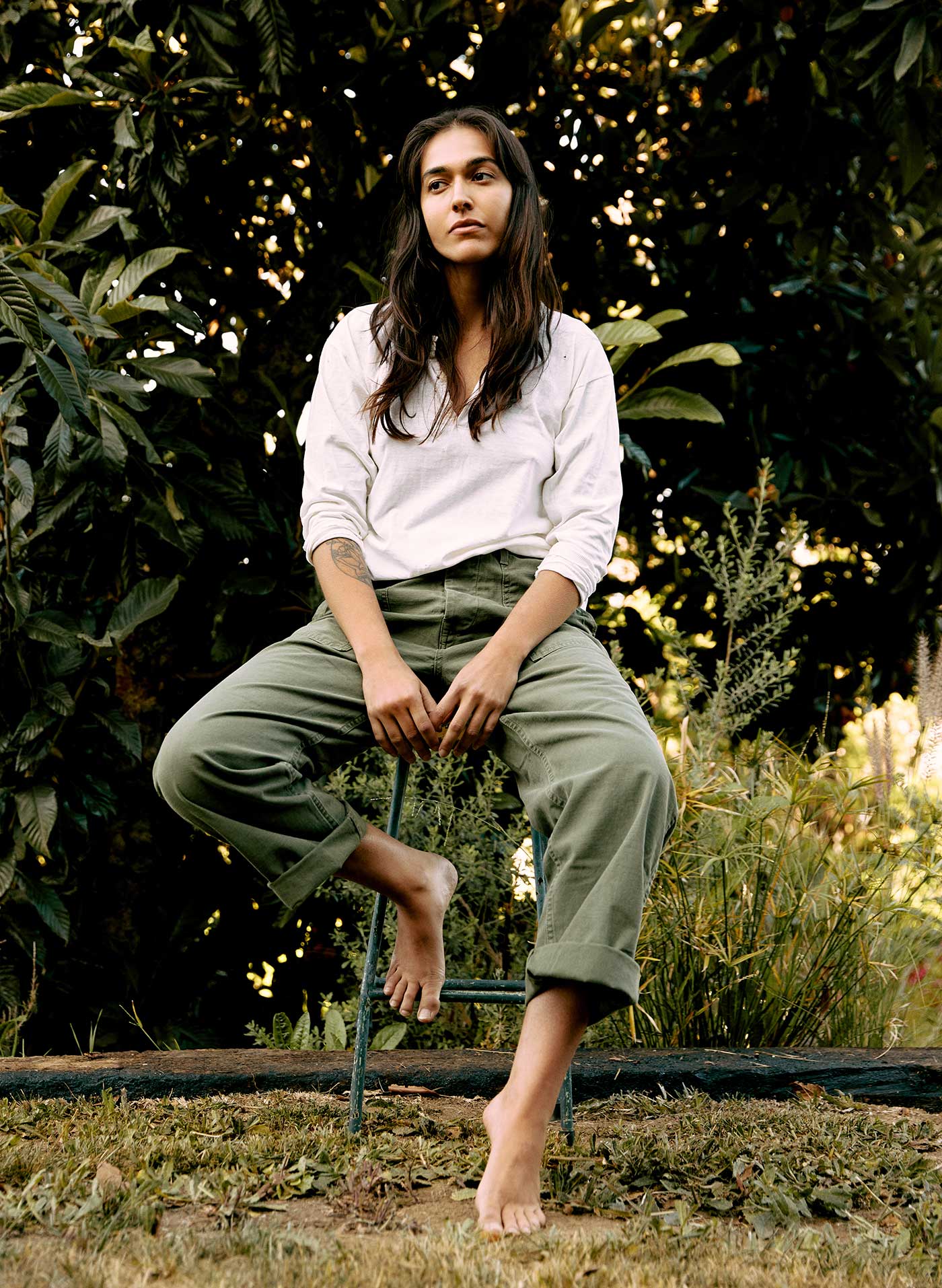 blake military trouser in olive - Image 11