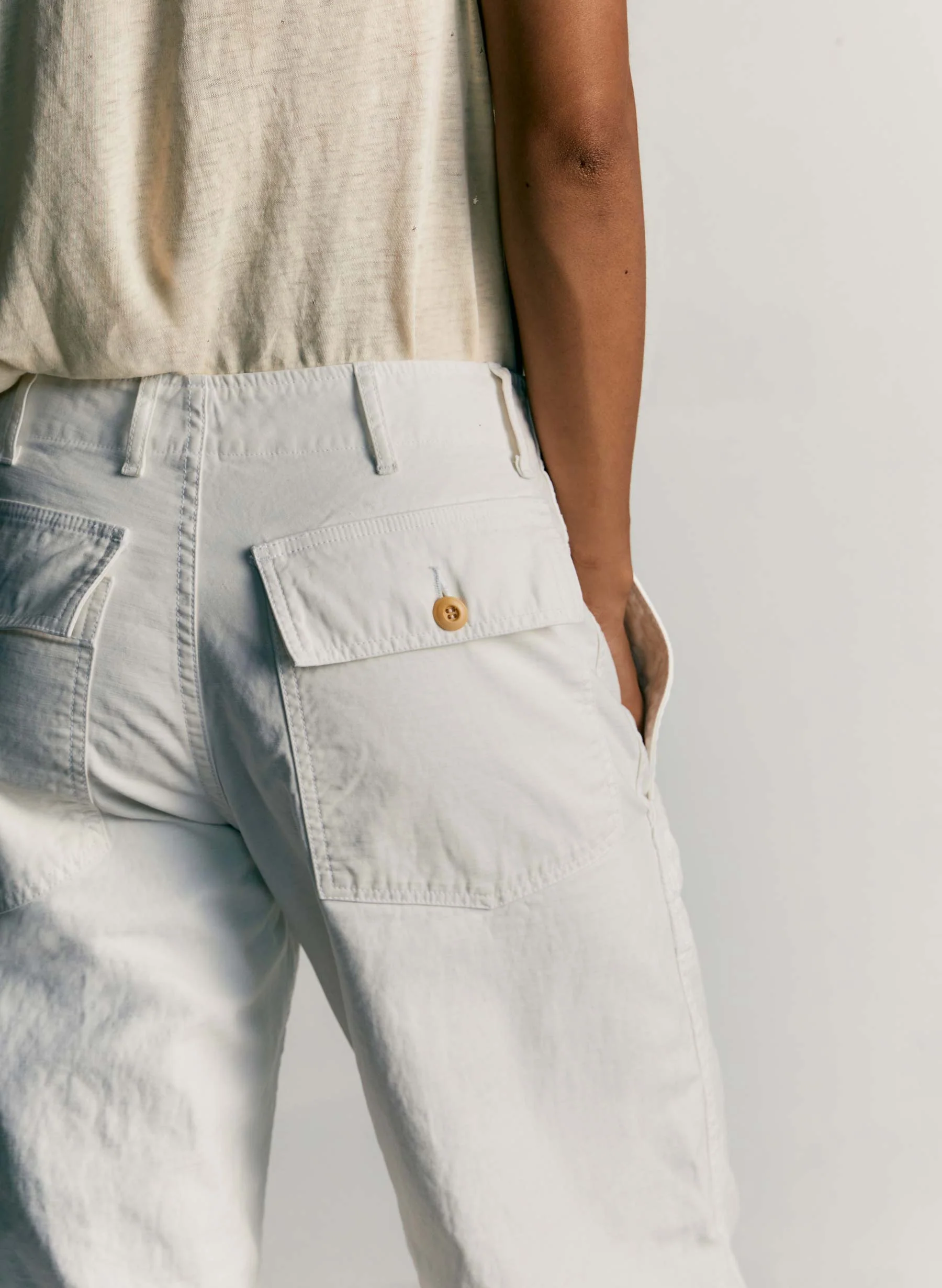 blake military trouser in white - Image 7