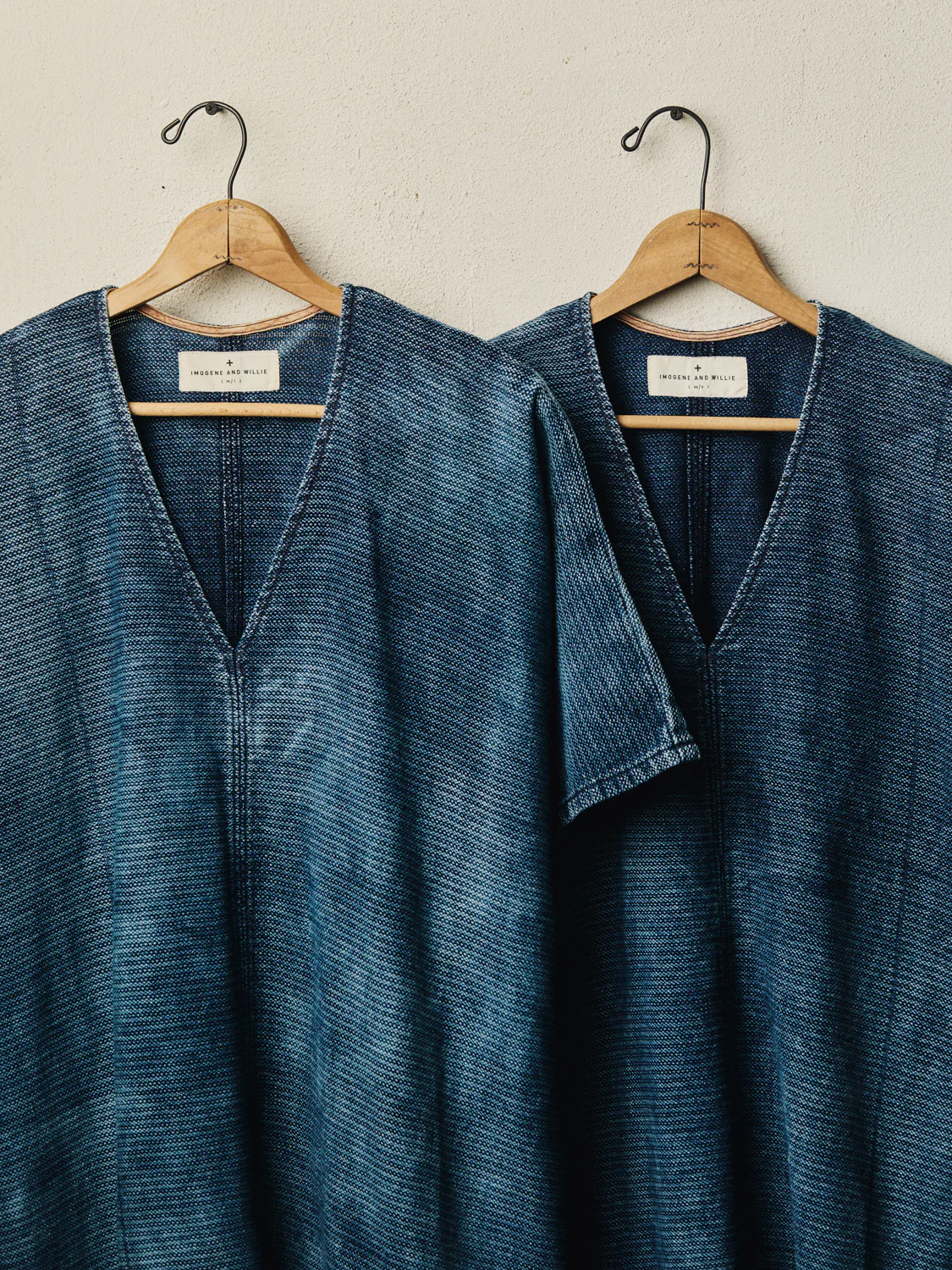 bleached indigo open weave caftan - Image 2