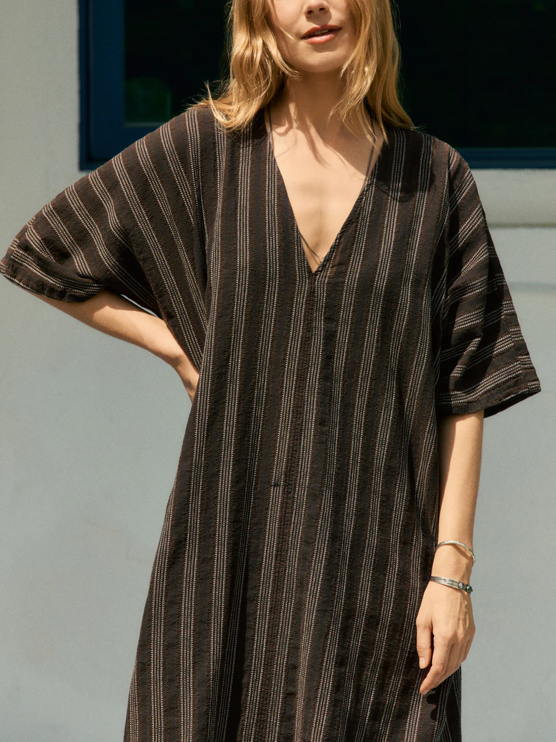brown stripe caftan - Image 5