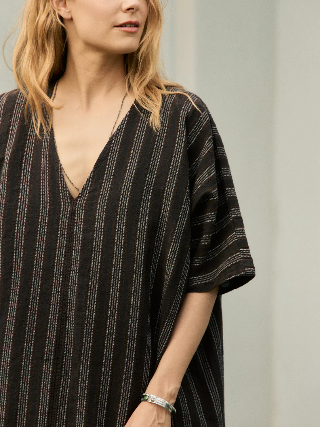 brown stripe caftan - Image 8