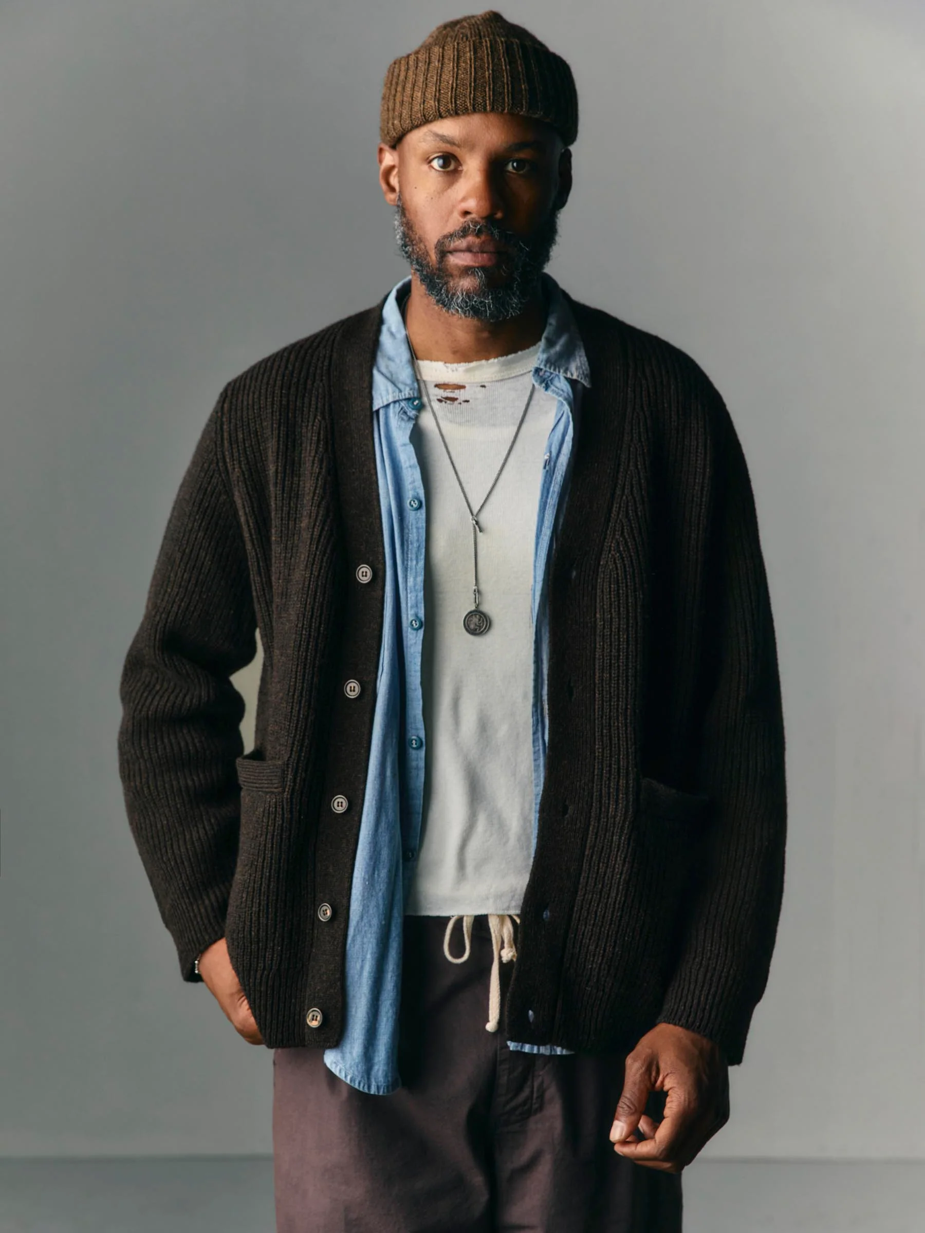 berkley cardigan marled brown - Image 4