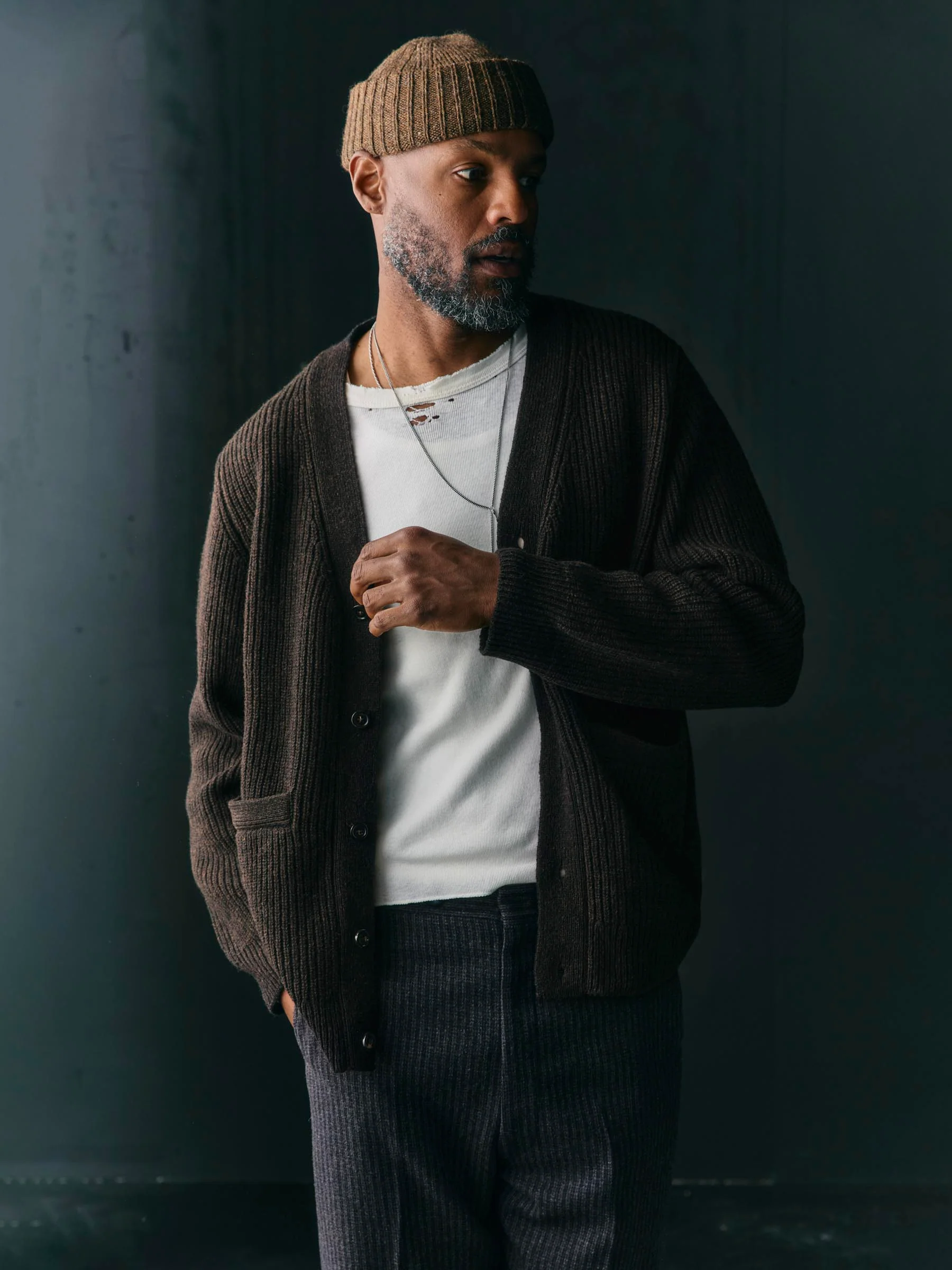 berkley cardigan marled brown - Image 5