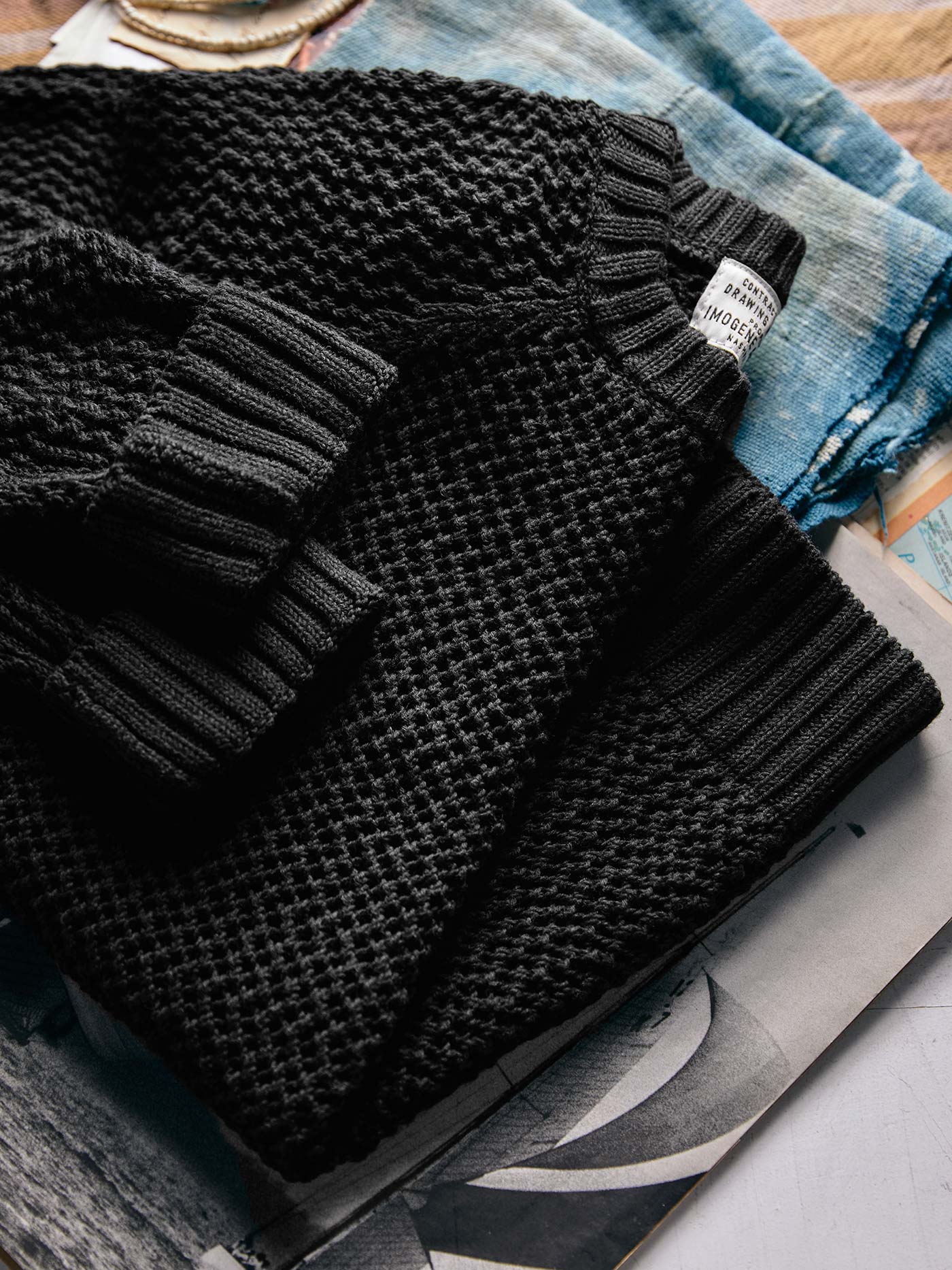 cascabel open weave sweater in black - Image 7