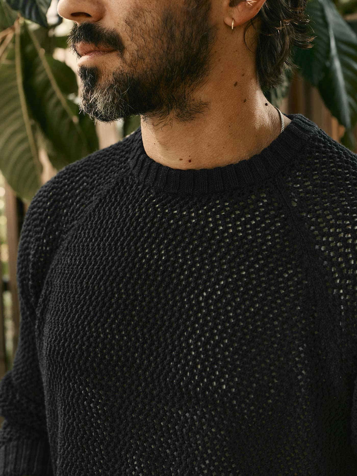 cascabel open weave sweater in black - Image 8