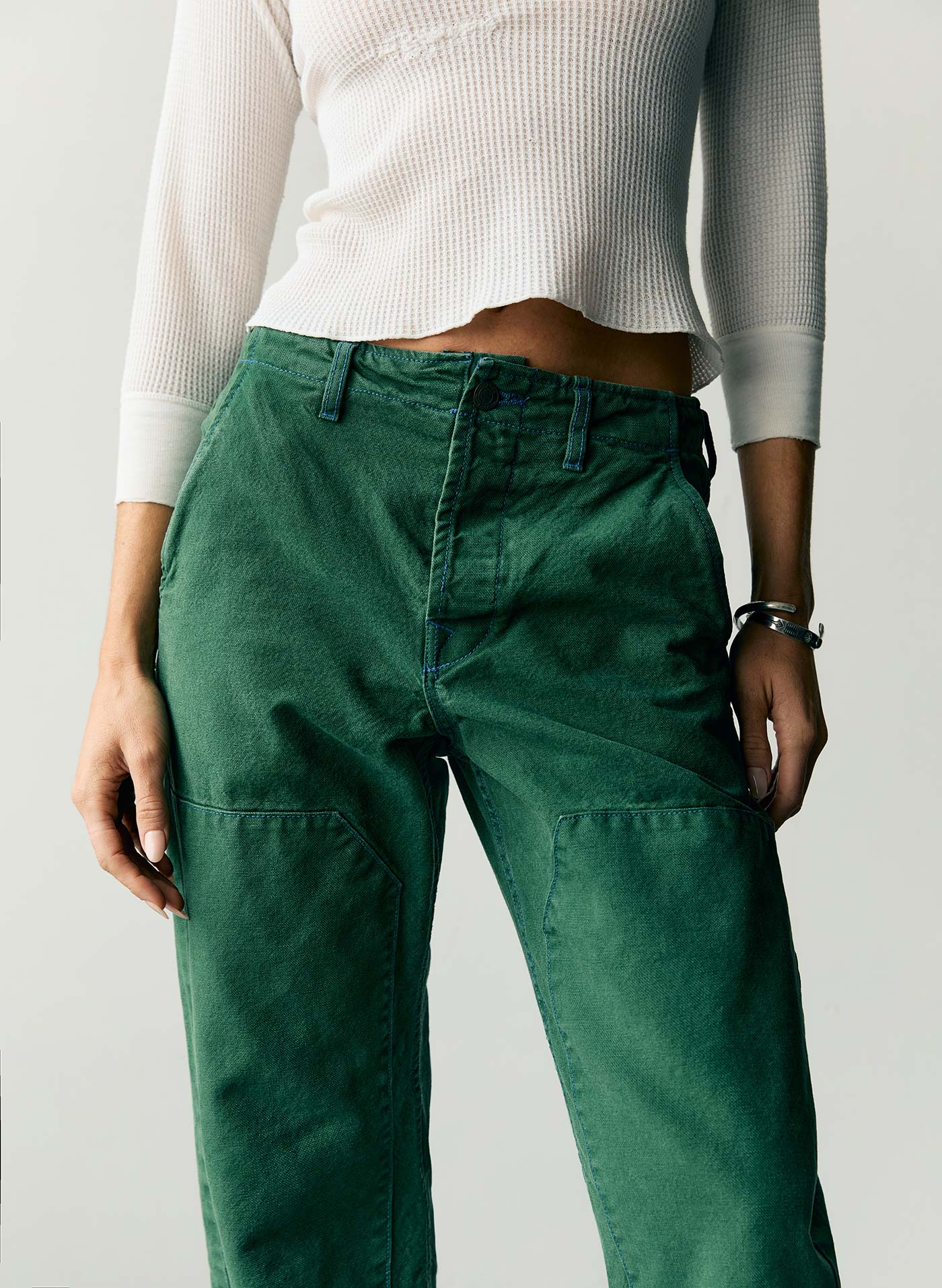 clarke canvas workpant in spruce - Image 3