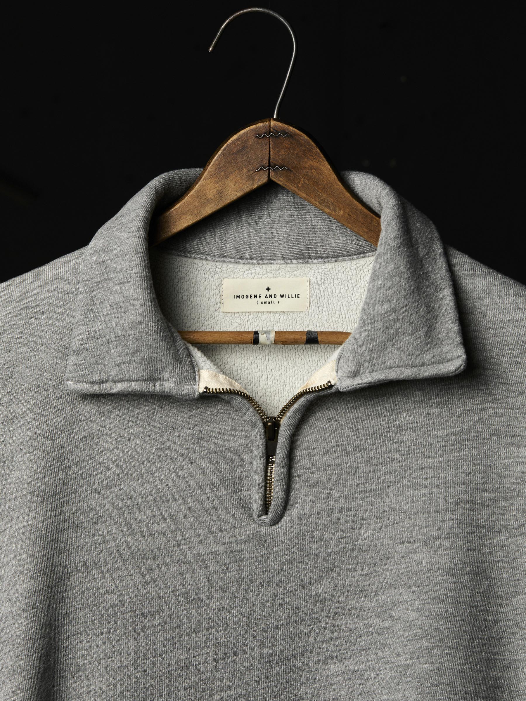 cut sleeve cropped quarter zip - Image 2
