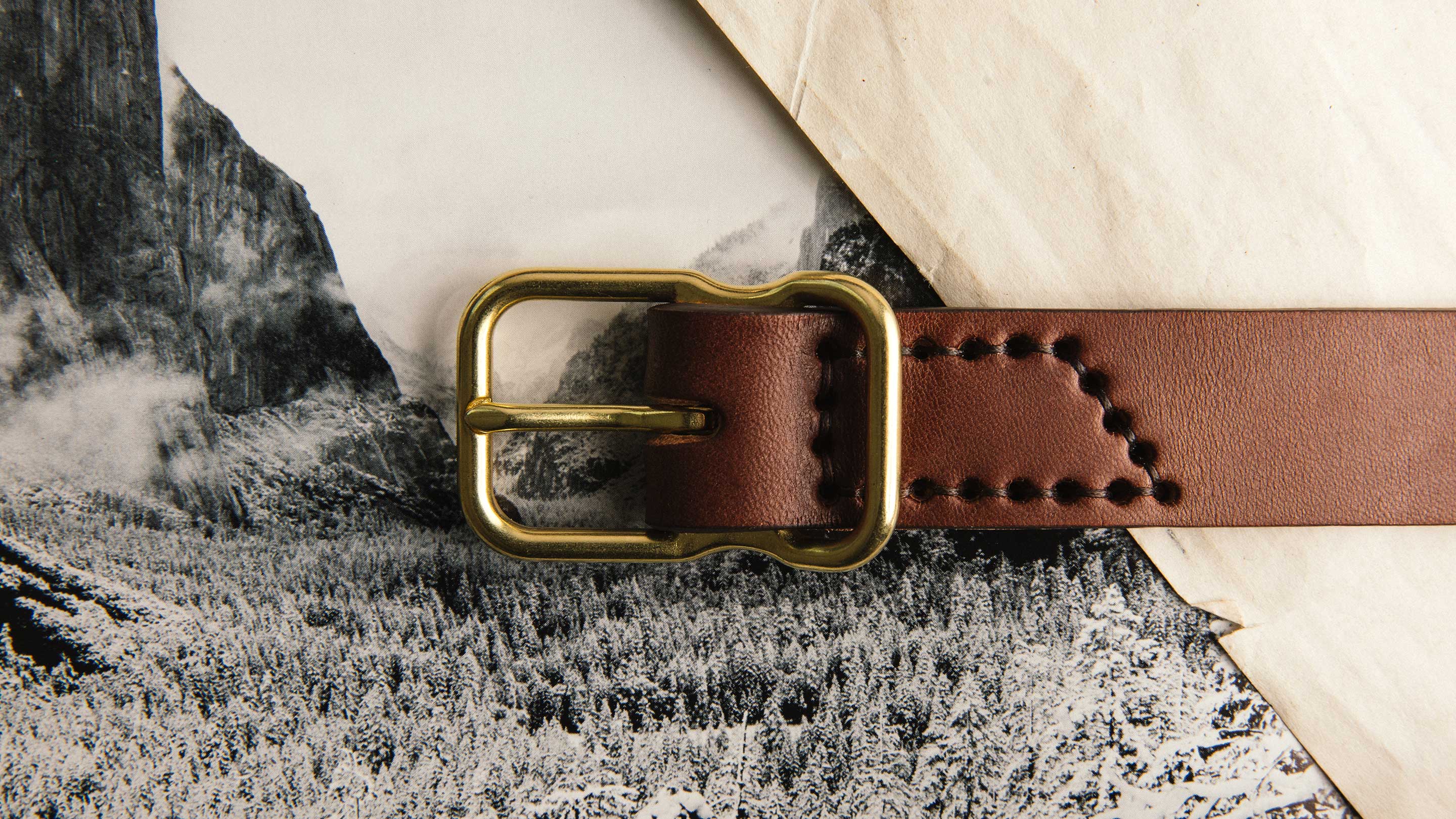 emil erwin narrow signature belt in walnut - Image 3