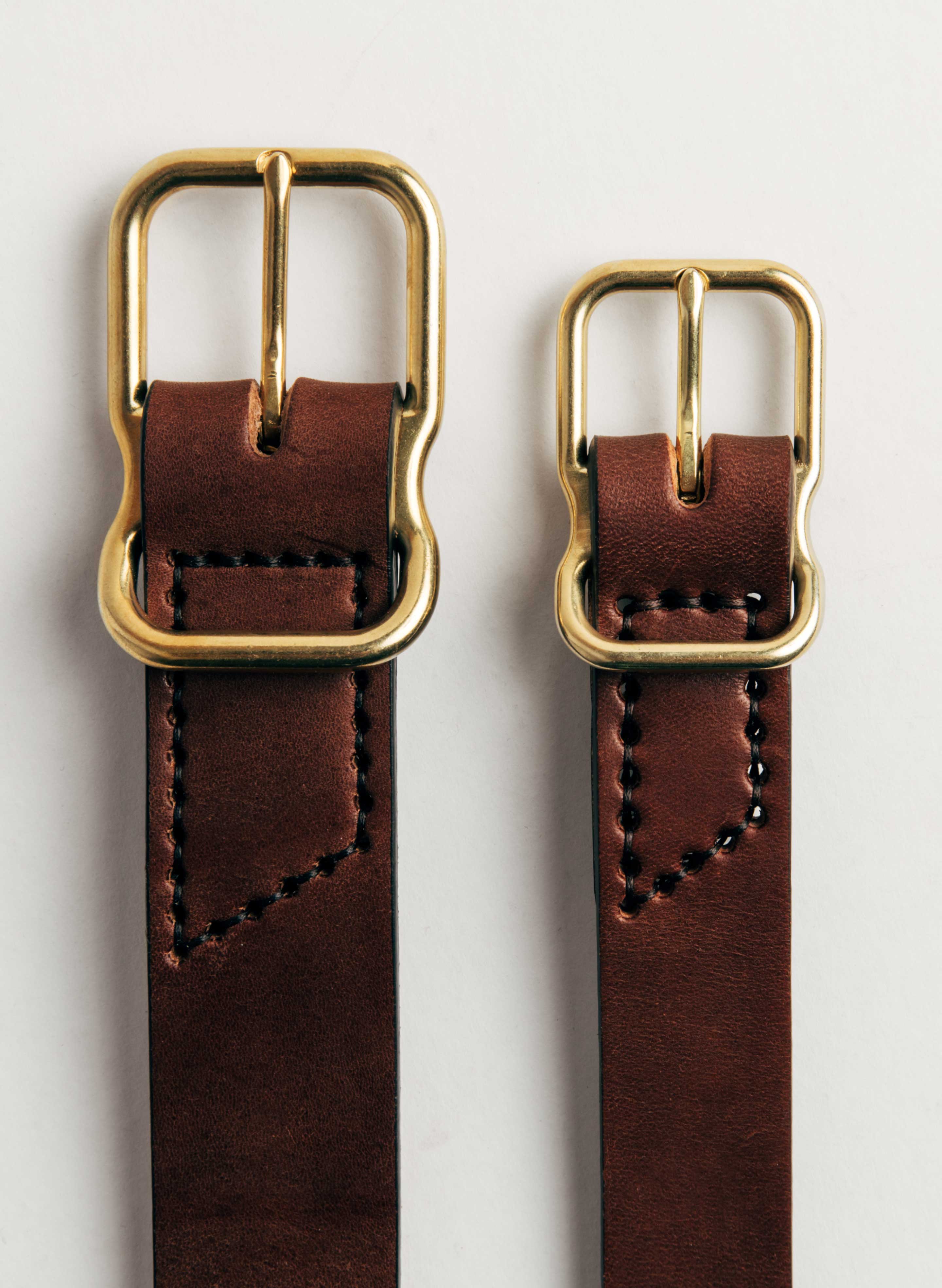 emil erwin narrow signature belt in walnut - Image 6