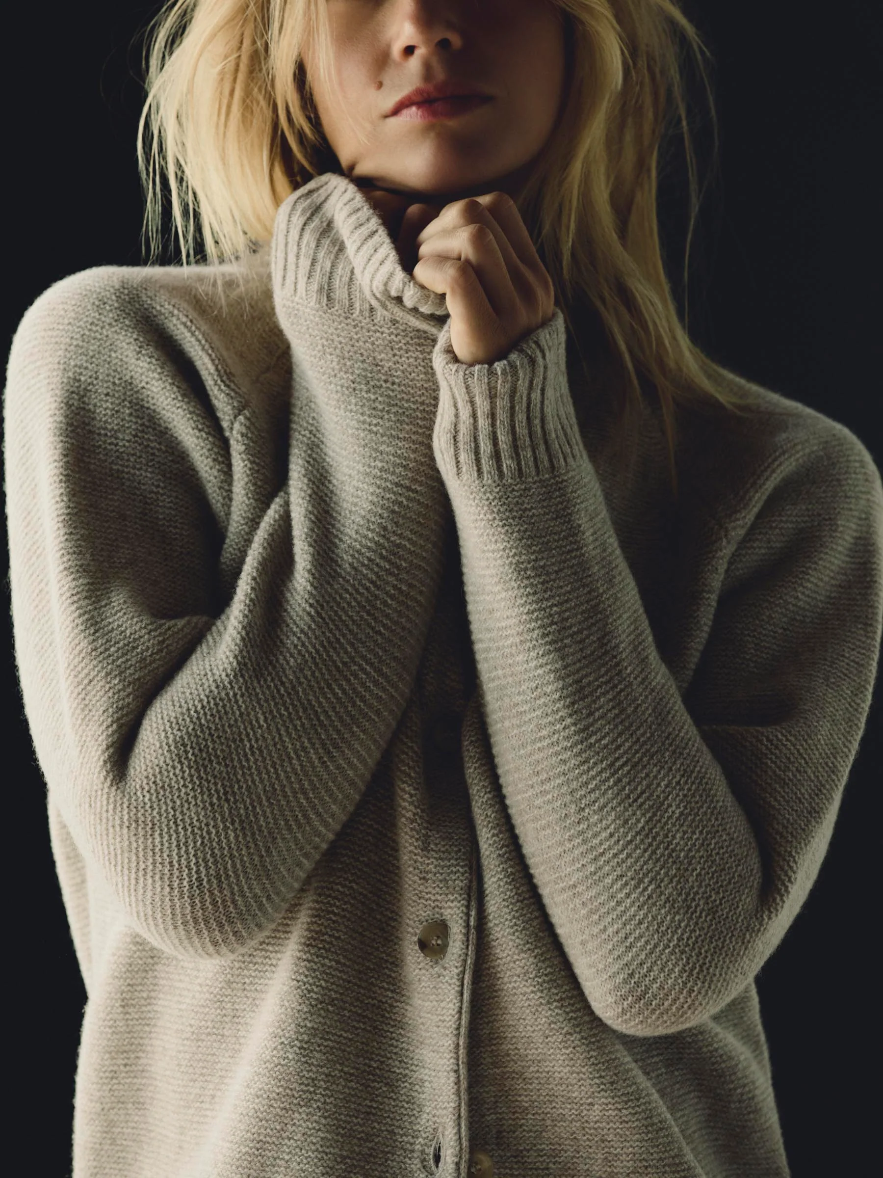 evie cardigan in natural - Image 3