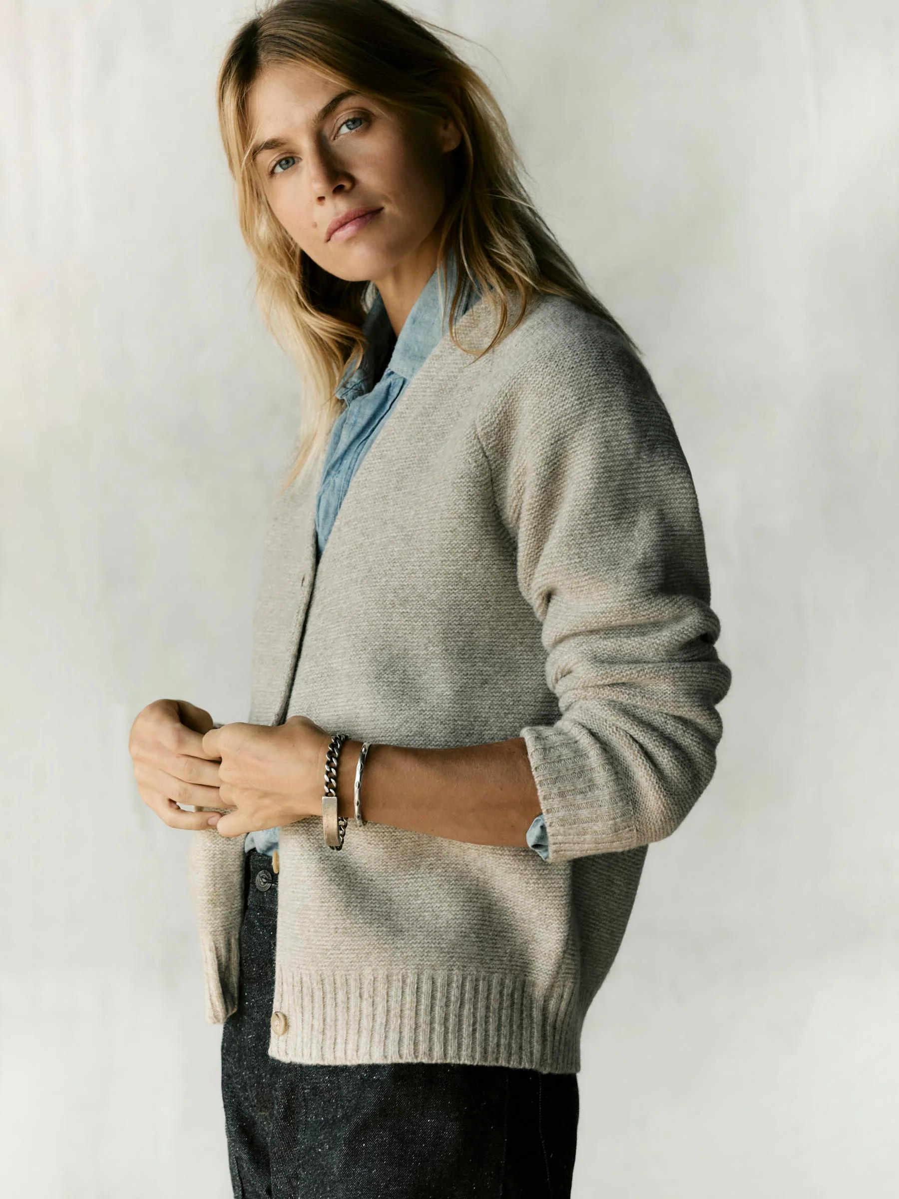 evie cardigan in natural - Image 6