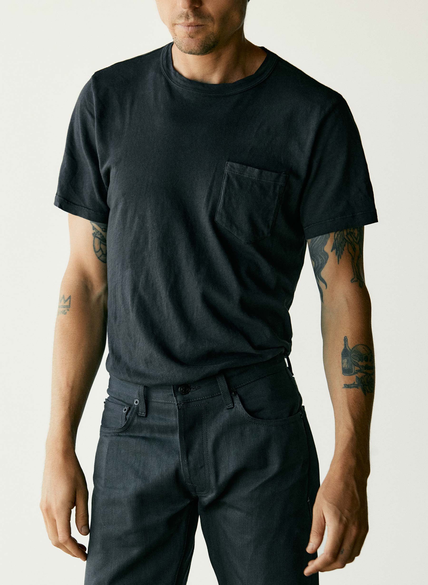 faded black knit pocket tee - Image 10