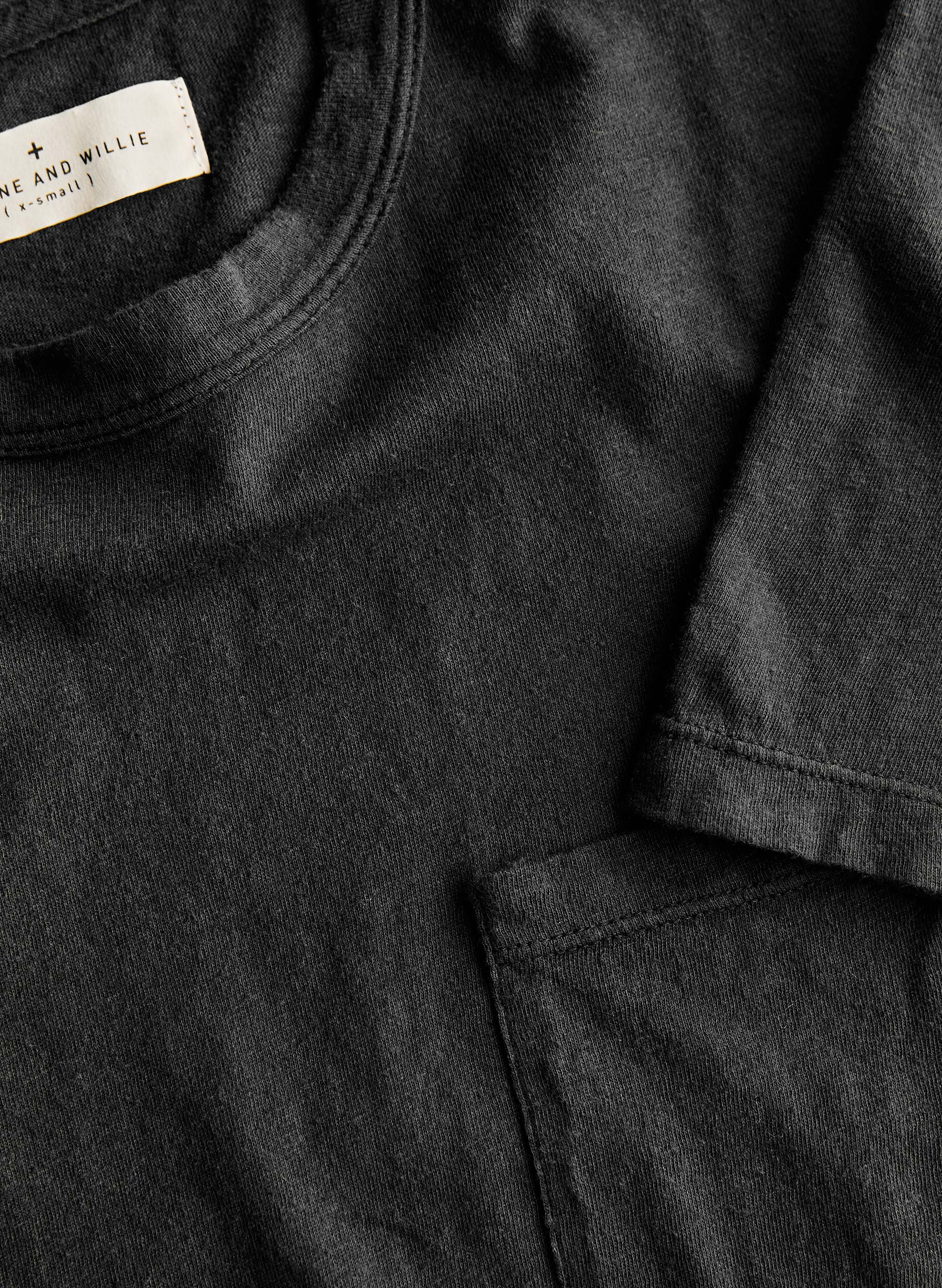 faded black knit pocket tee - Image 11
