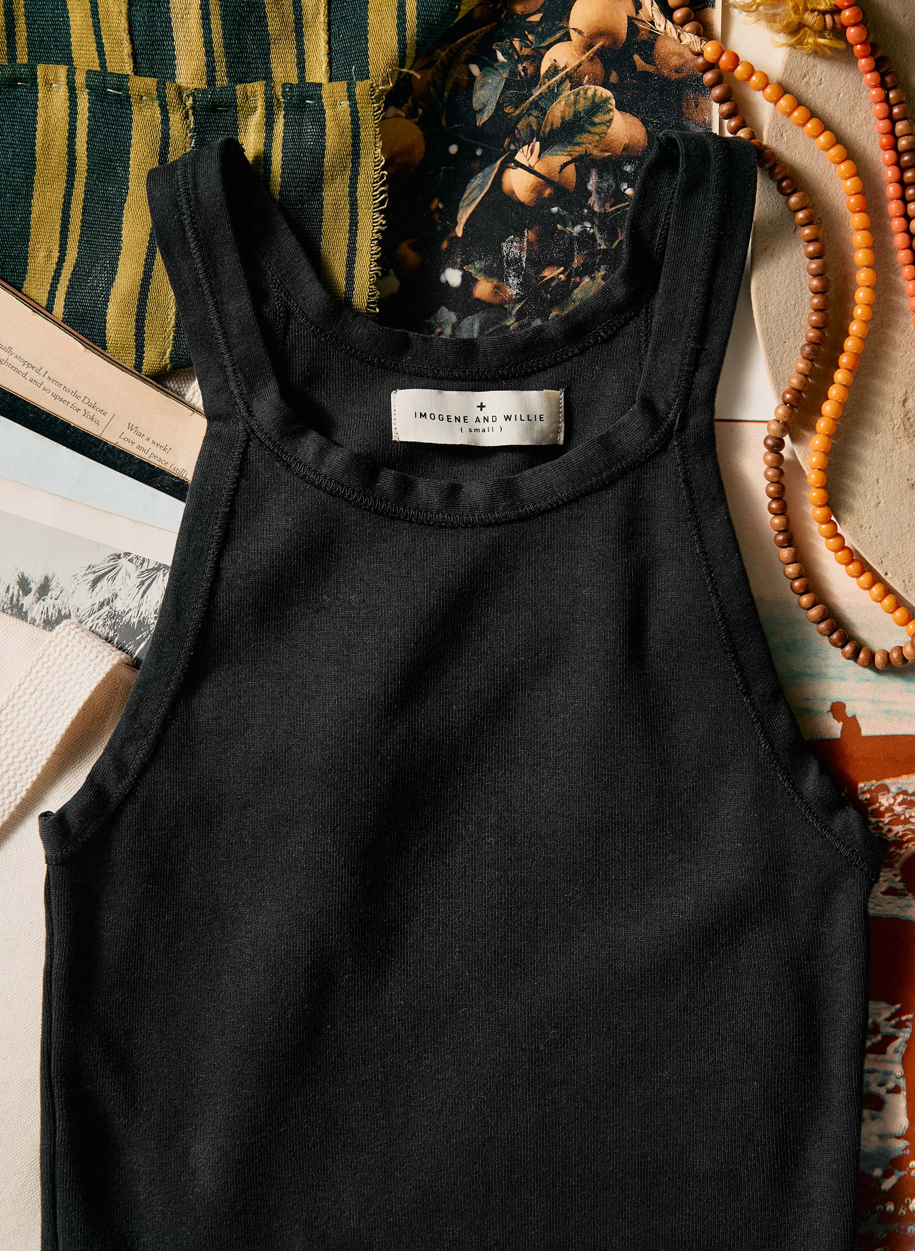 faded black ribbed racerback tank - Image 8