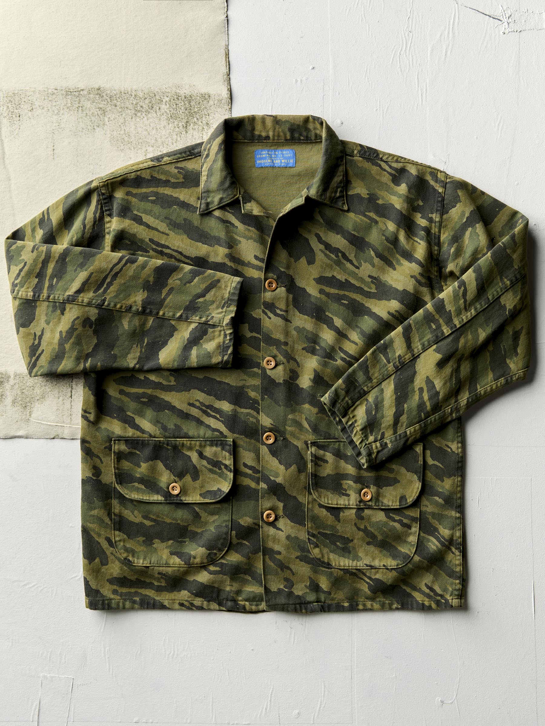 fatigue jacket in brushstroke camo - Image 4