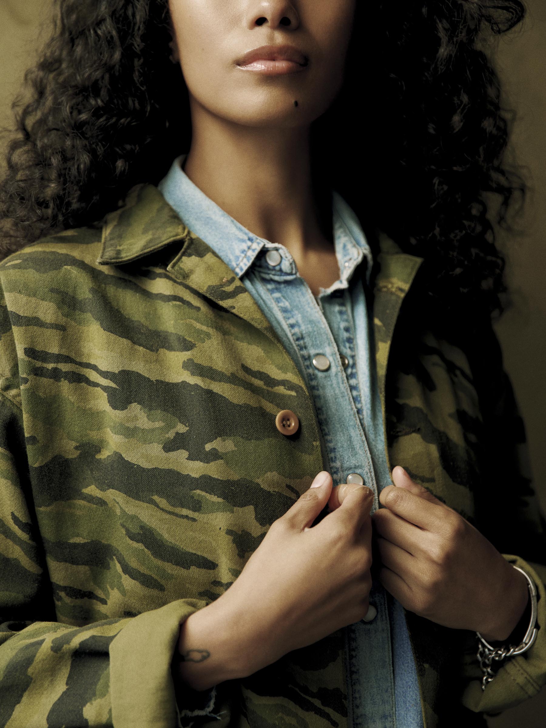 fatigue jacket in brushstroke camo - Image 5