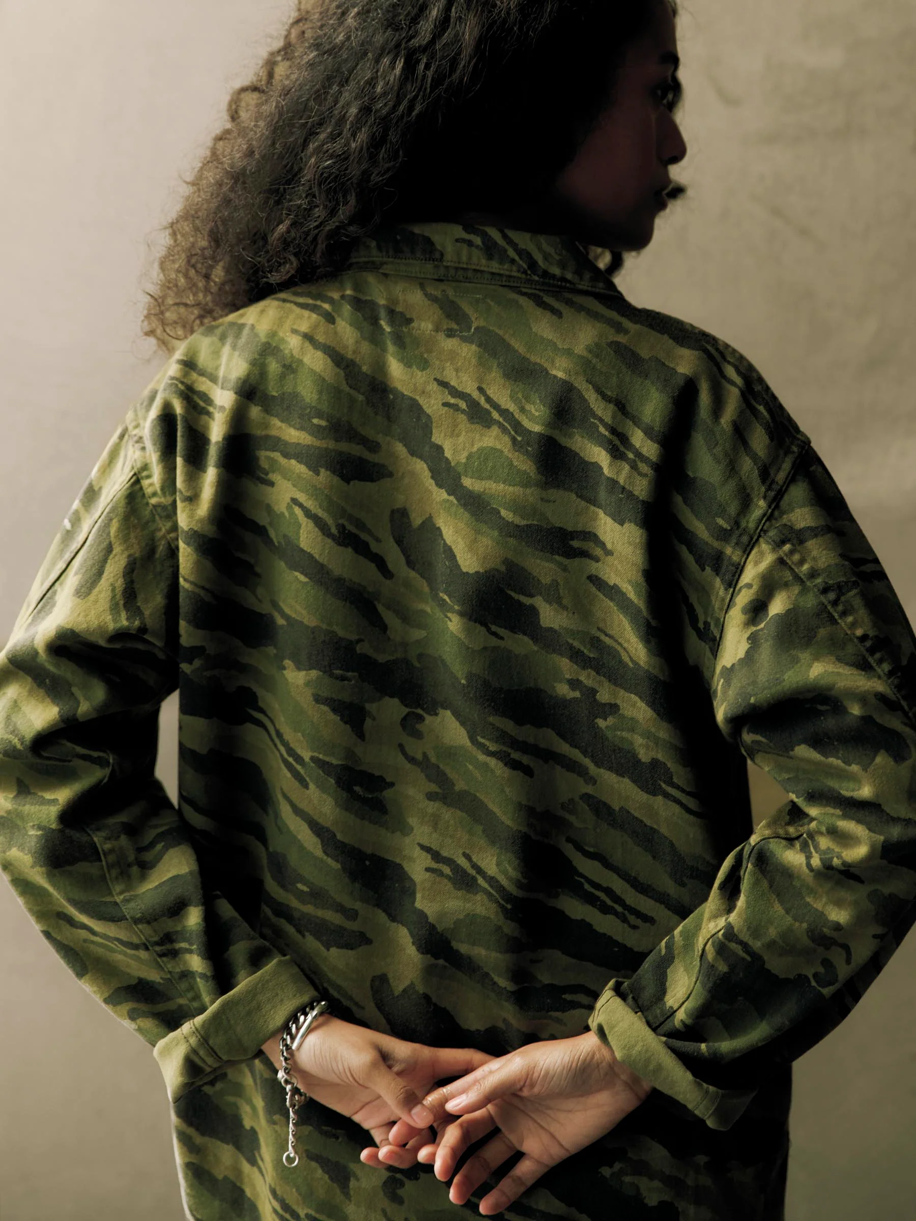 fatigue jacket in brushstroke camo - Image 7