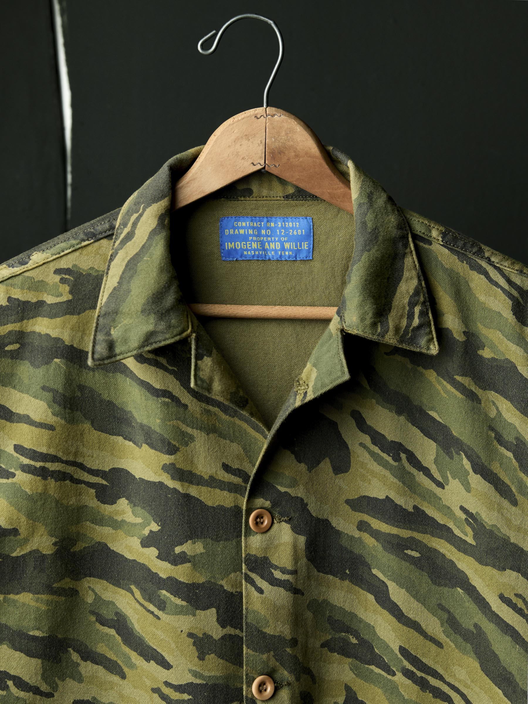 fatigue jacket in brushstroke camo - Image 2