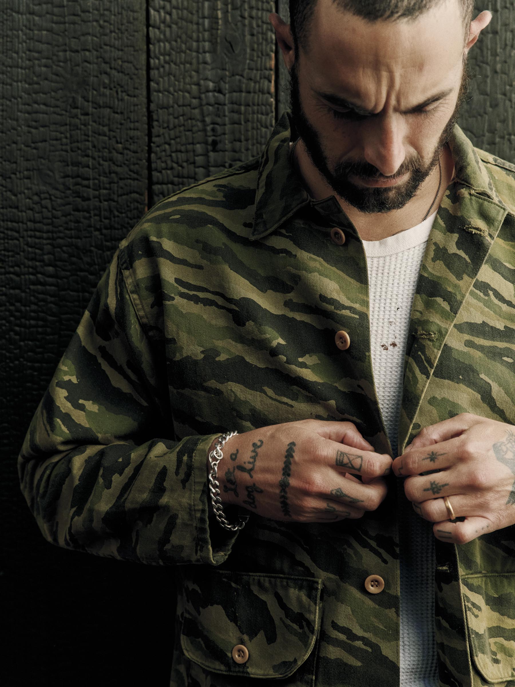 fatigue jacket in brushstroke camo - Image 4