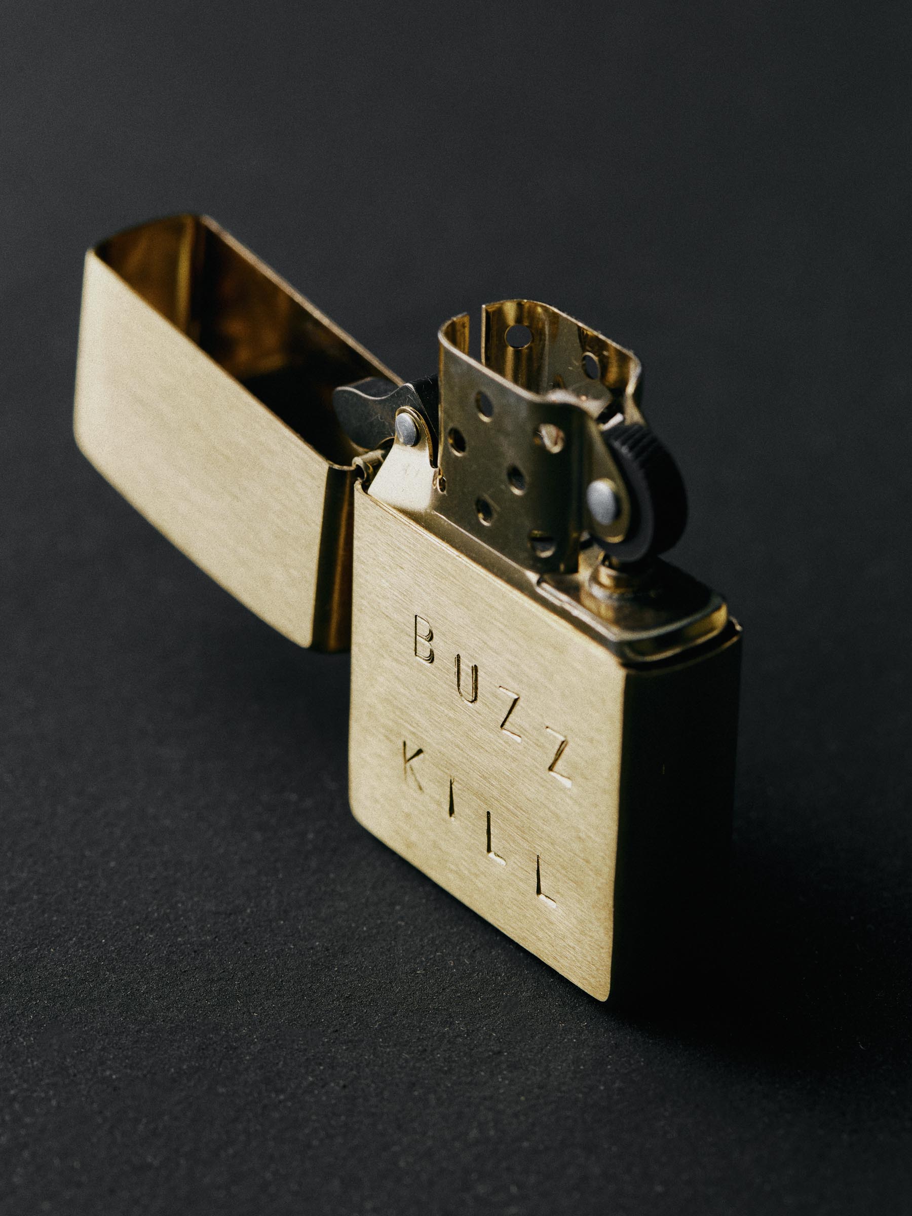 hand stamped “buzz kill” zippo - Image 5