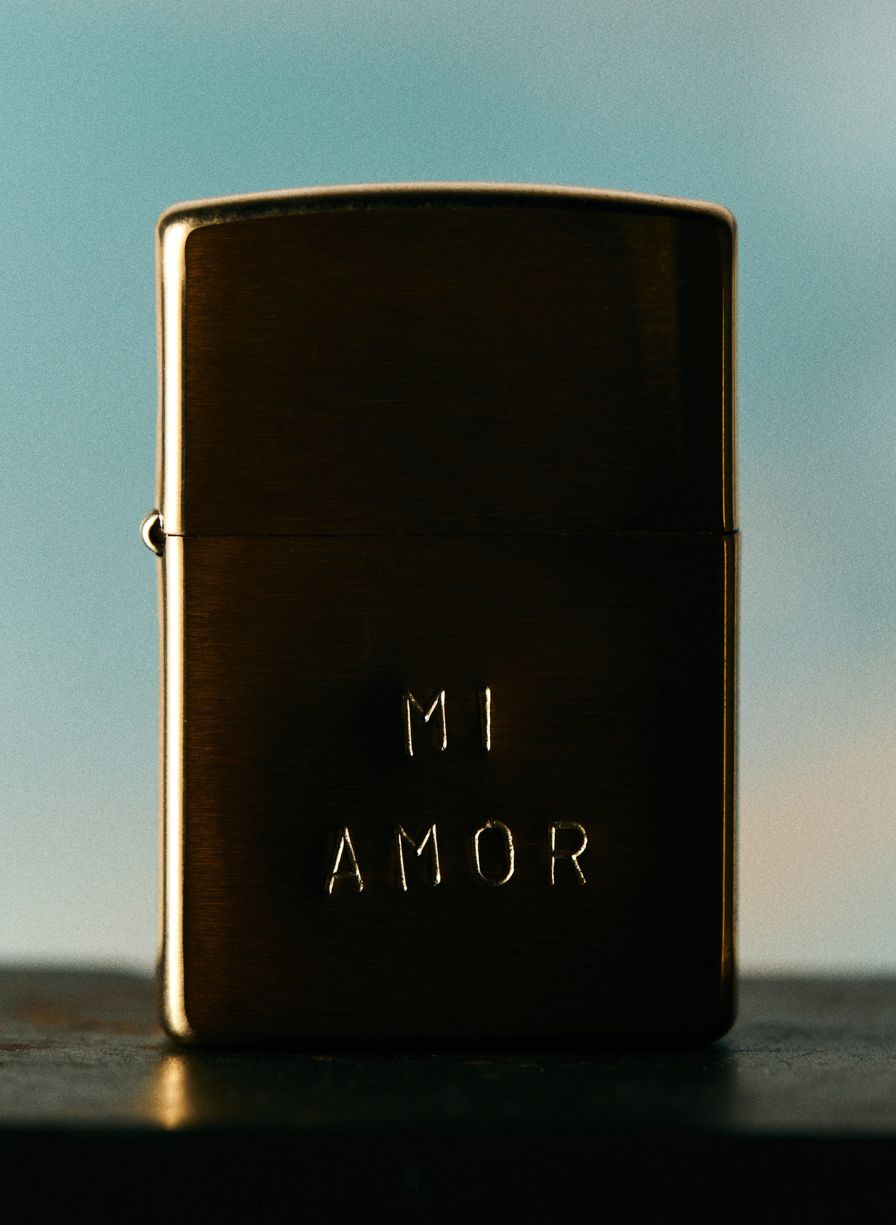 hand stamped "mi amor" zippo - Image 4