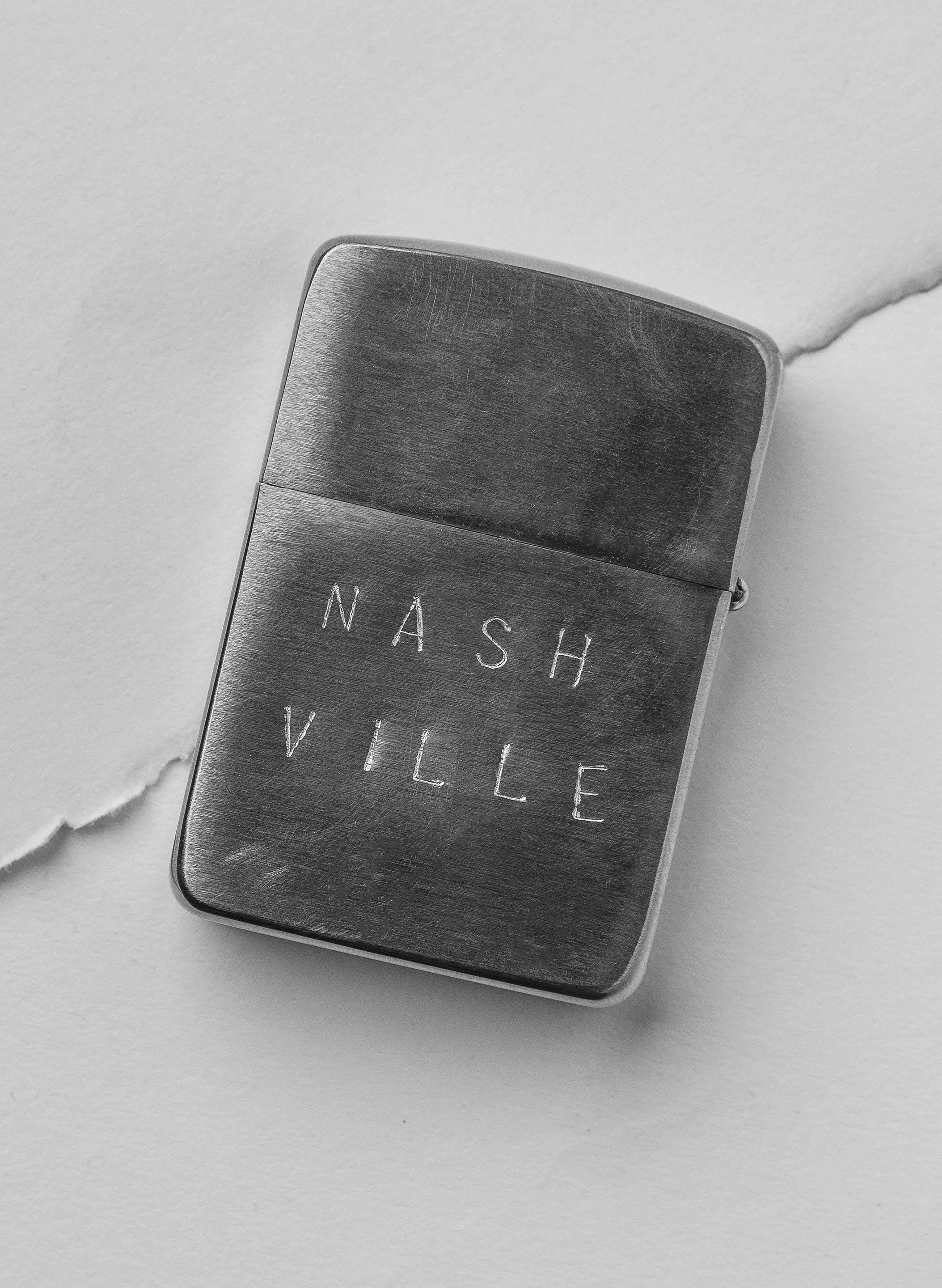 hand stamped "nashville" zippo - Image 5