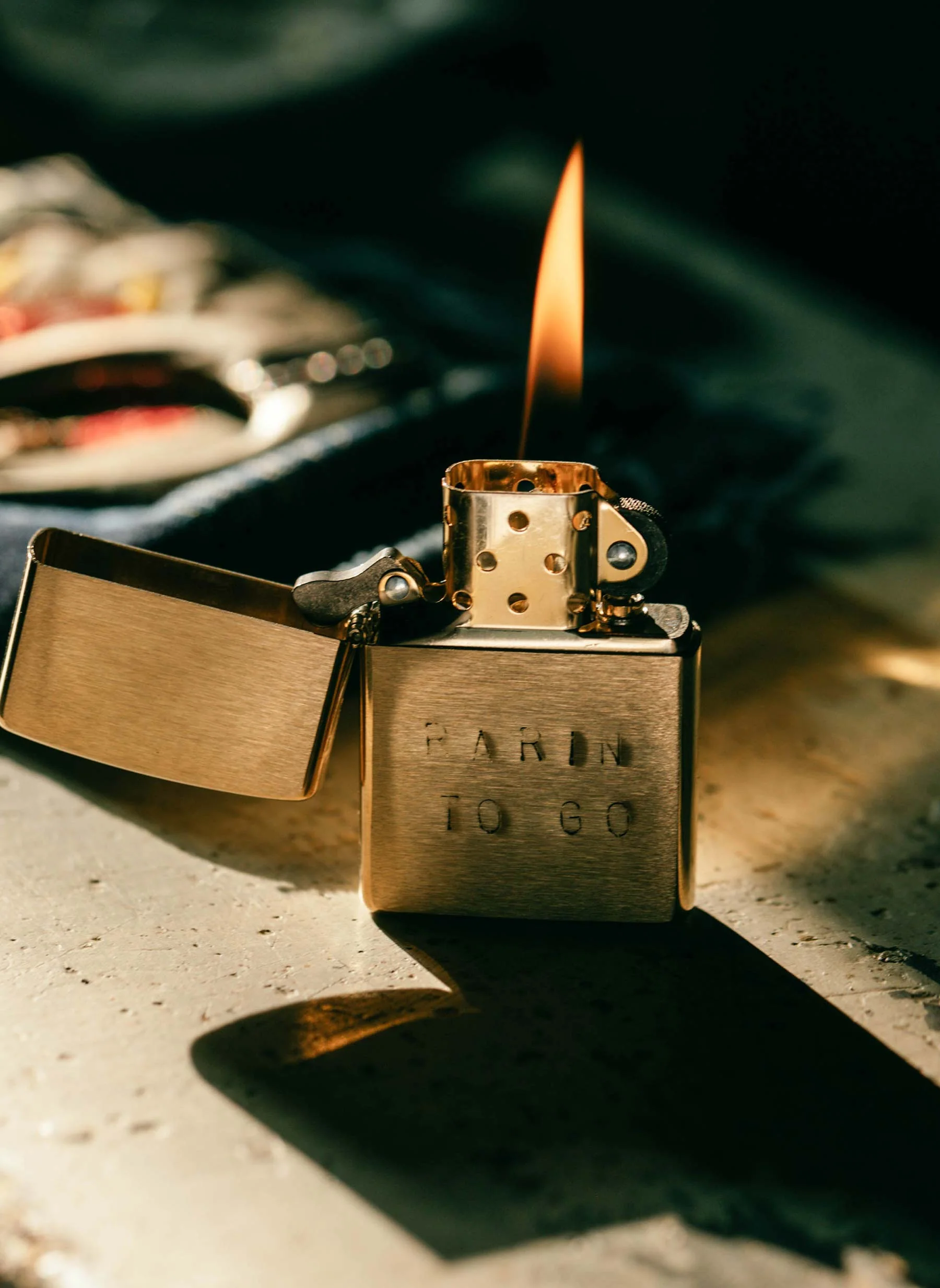 hand stamped "rarin' to go" zippo - Image 3