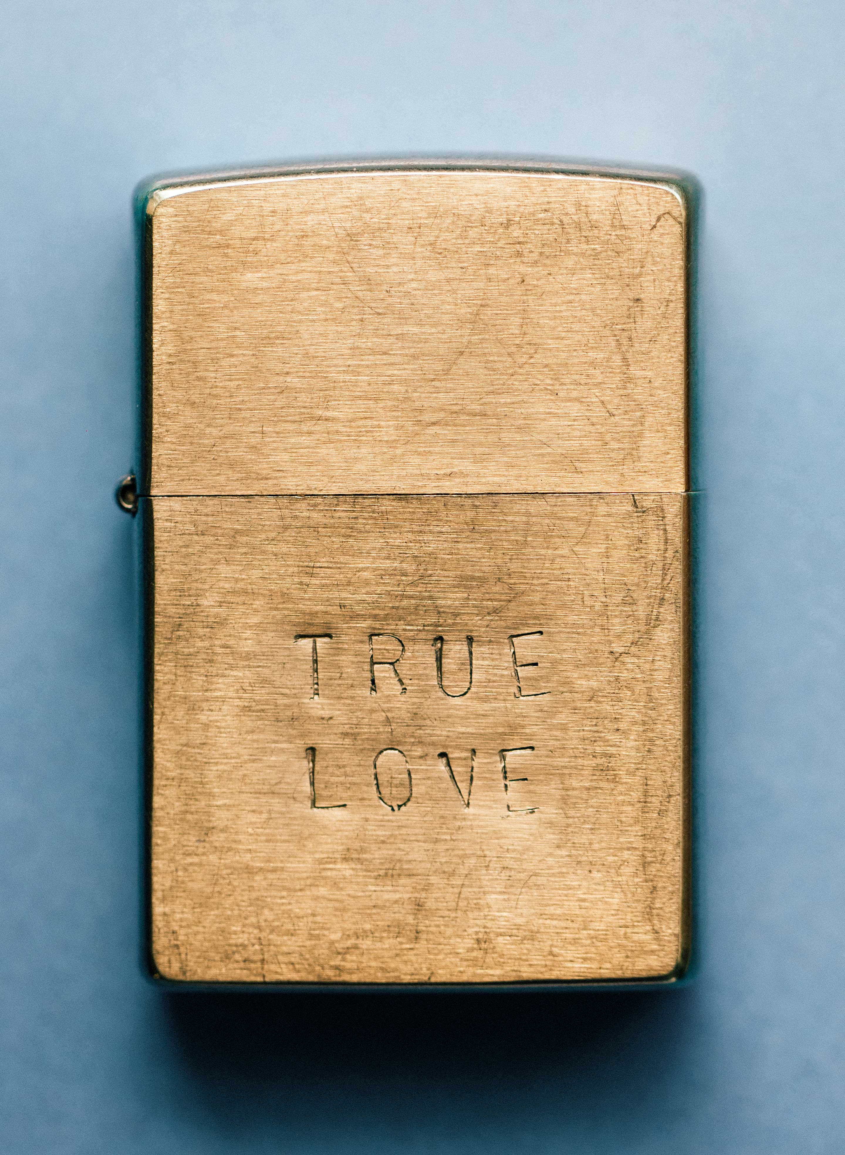 hand stamped "true love" zippo - Image 4