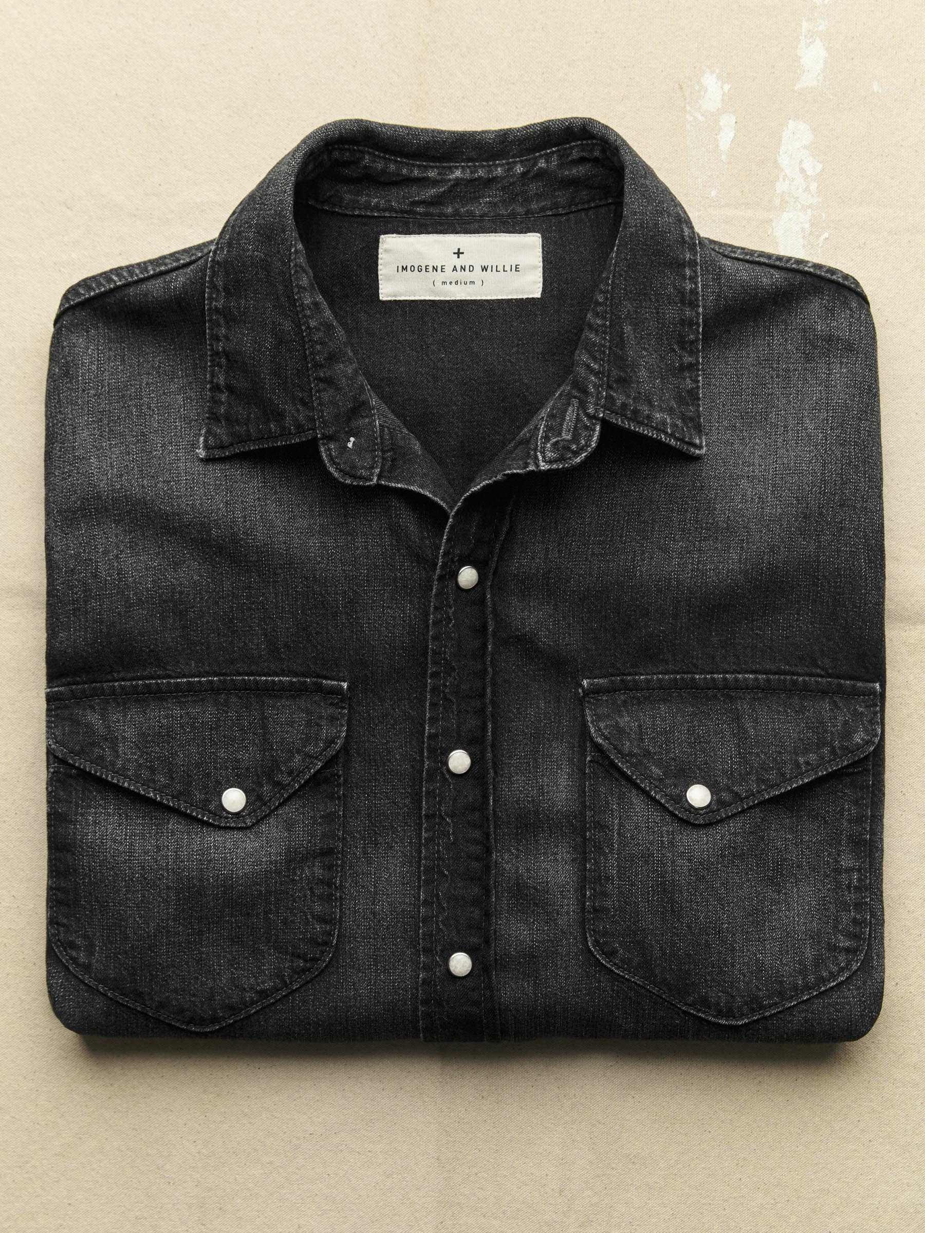 hayes washed black pearl snap - Image 8