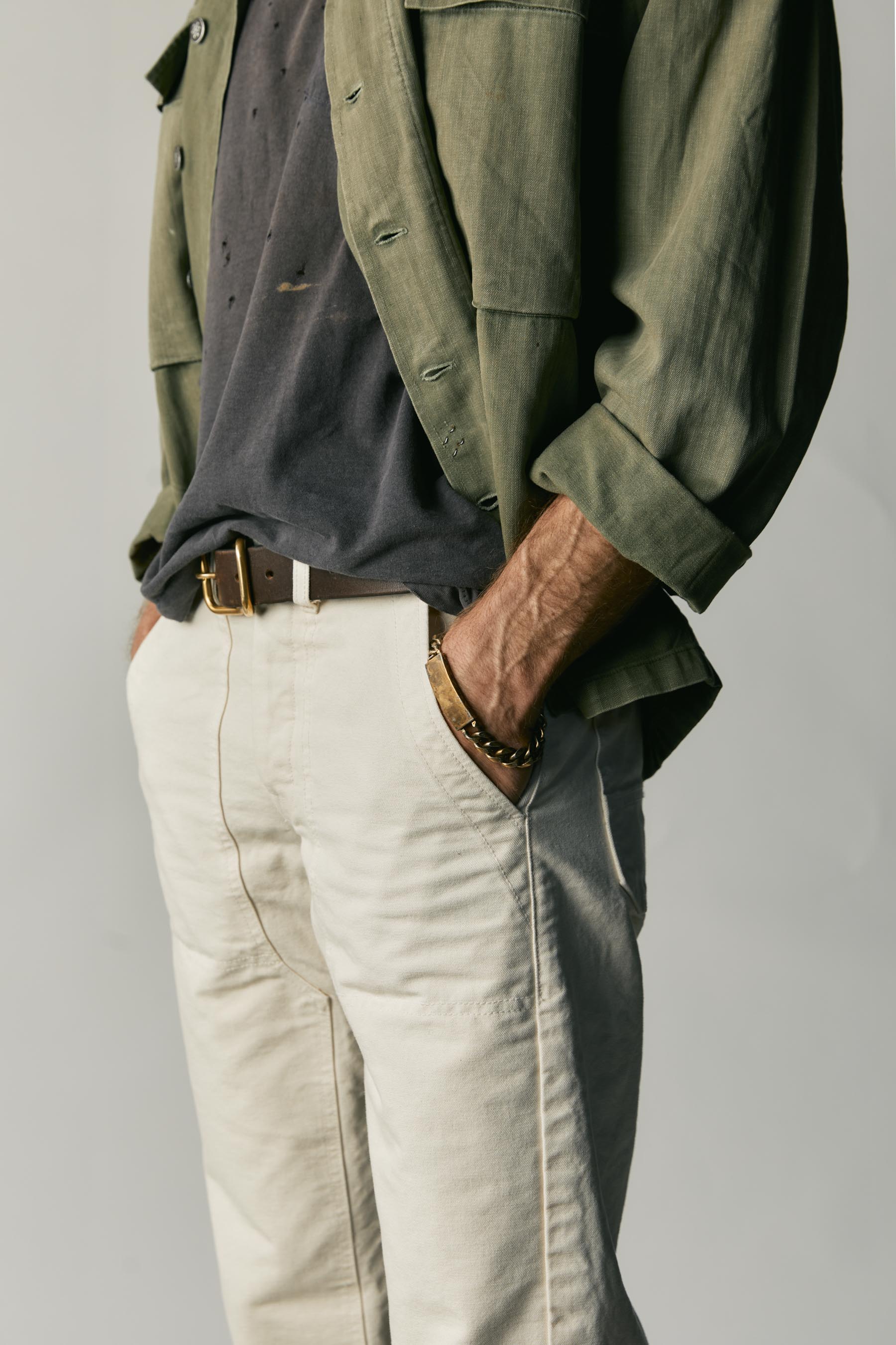 hencye canvas workpant in natural - Image 4