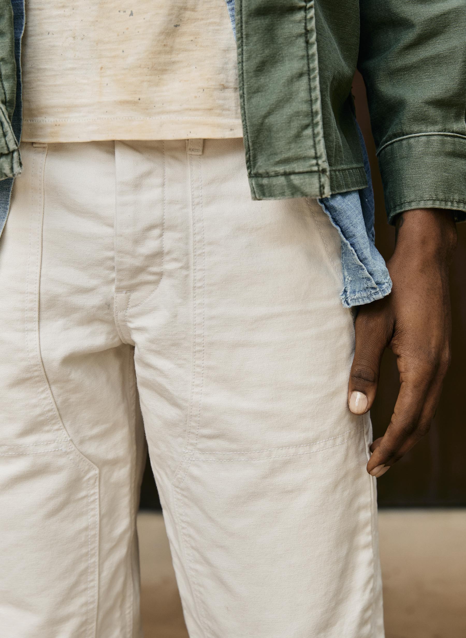 hencye canvas workpant in natural - Image 8
