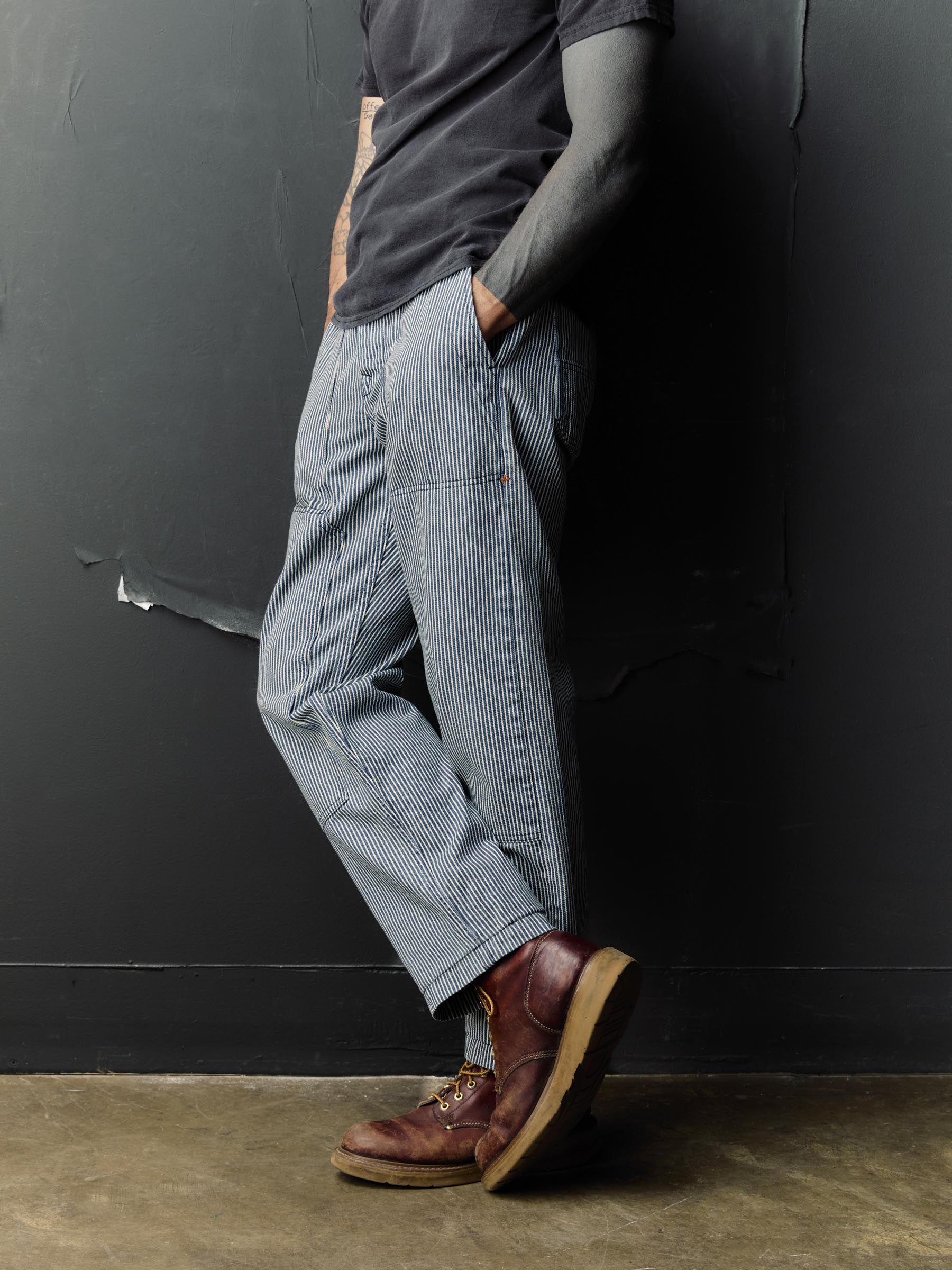 hencye workpant in hickory stripe - Image 7