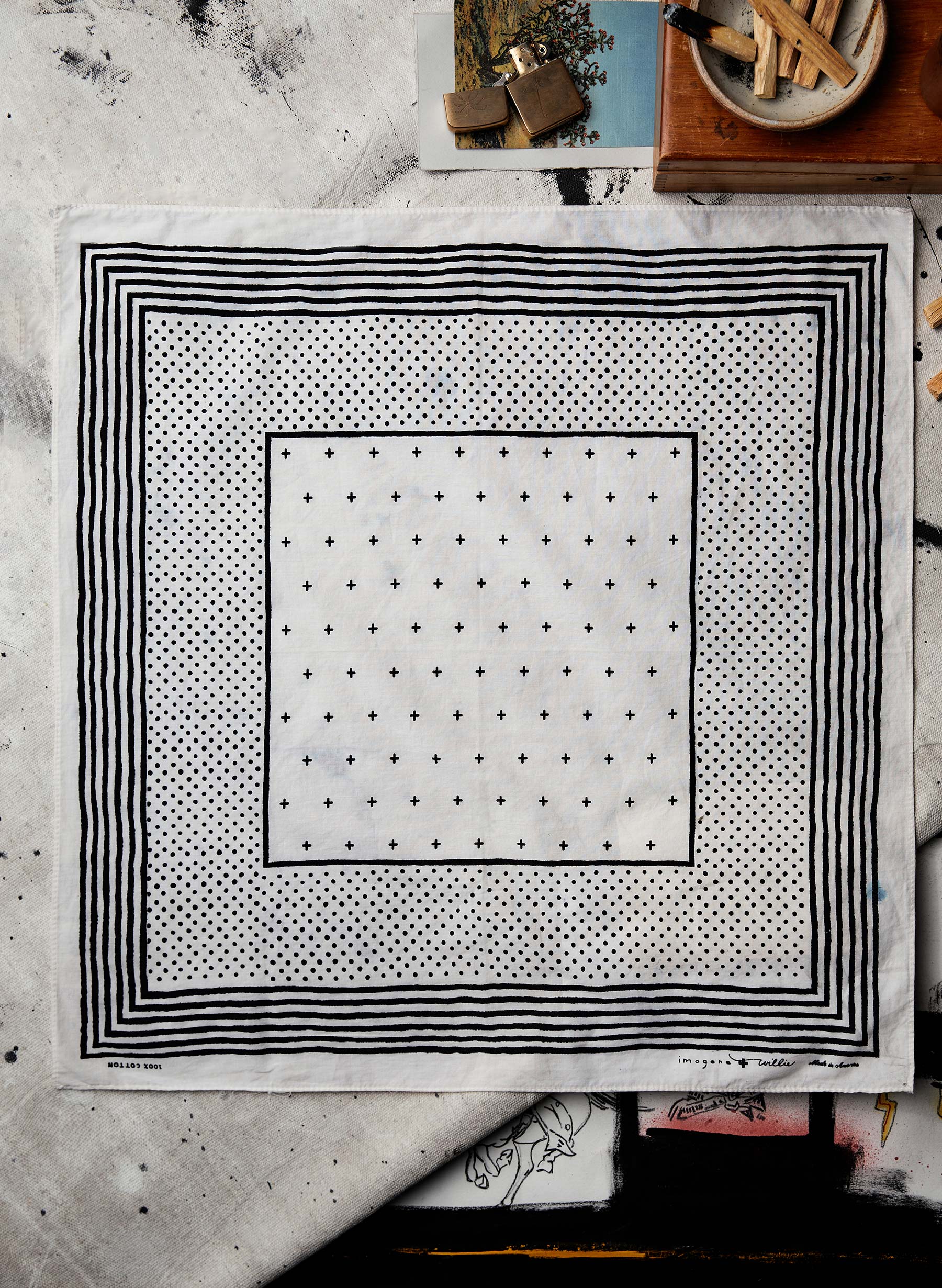 i+w vintage white bandana v2 - Image 3
