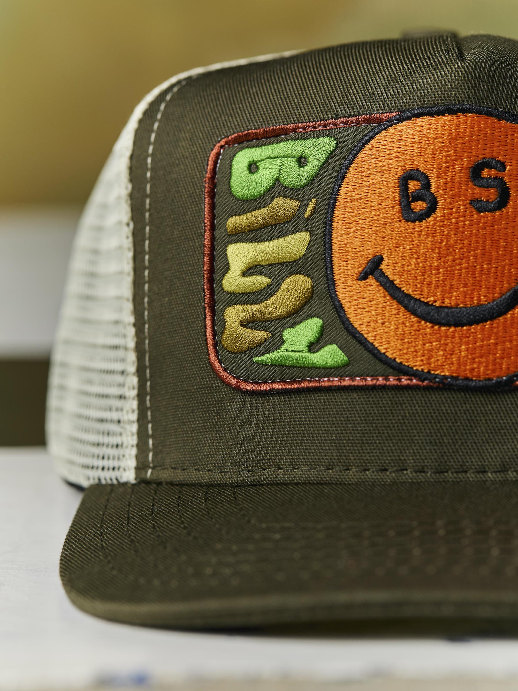 i+w x billy strings "smiley" trucker in olive - Image 2