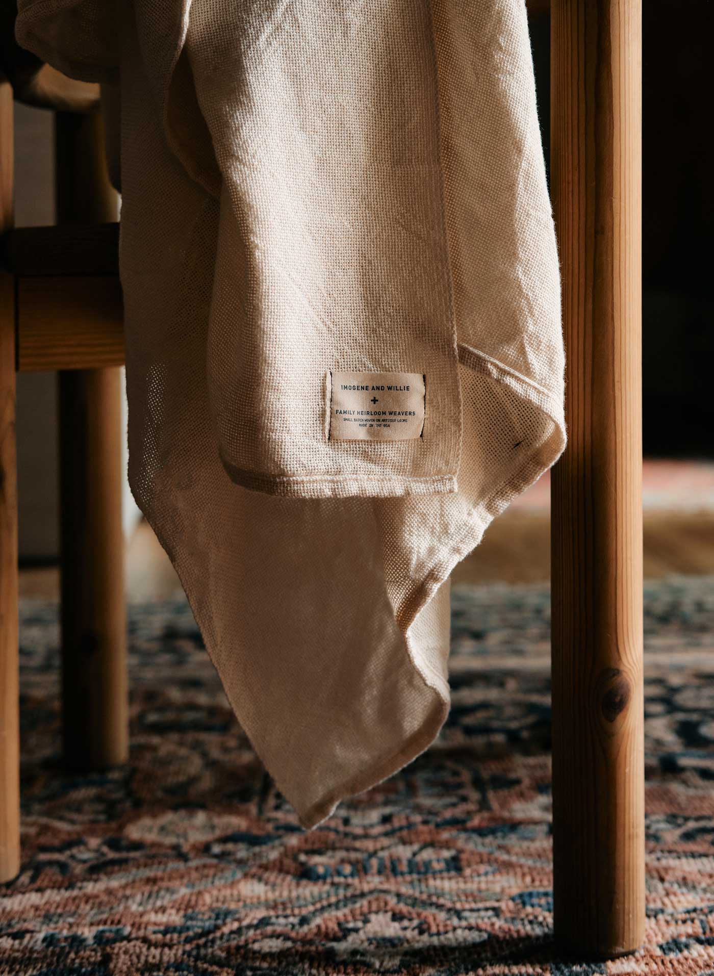 i+w x family heirloom weavers cotton throw in natural - Image 7