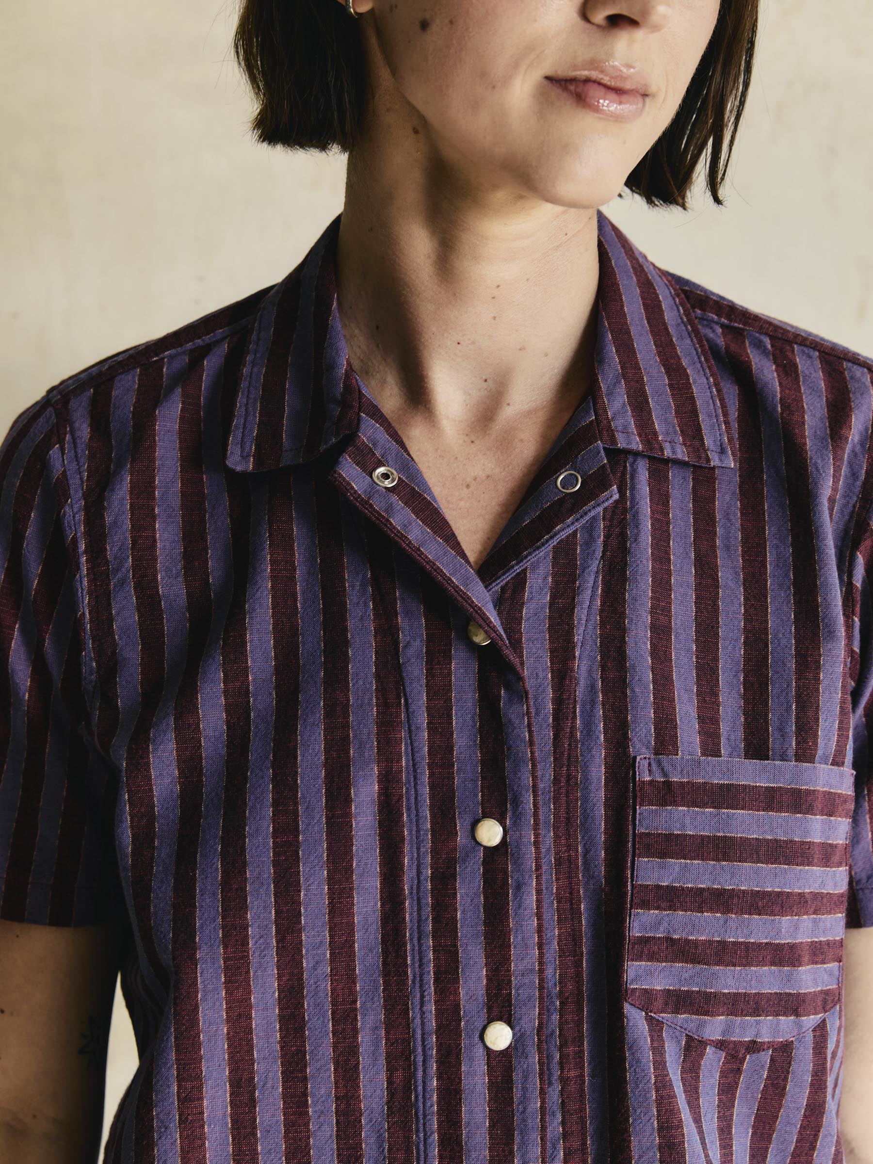 i+w x richter goods itajime stripe pearl snap - Image 3