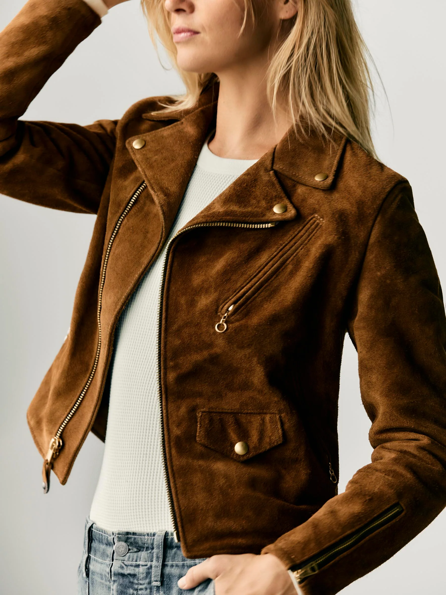 i+w x Schott NYC rough out perfecto jacket - Image 7