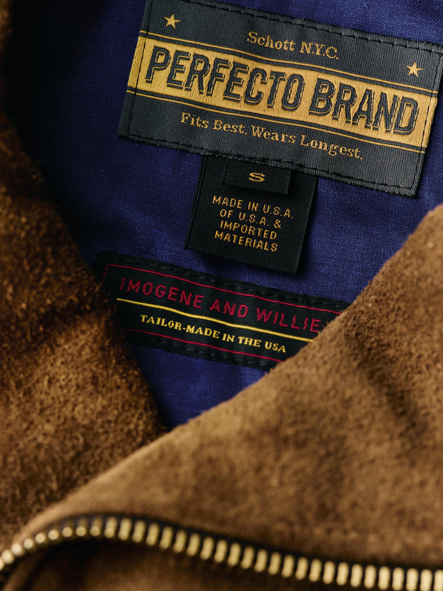 i+w x Schott NYC rough out perfecto jacket - Image 9