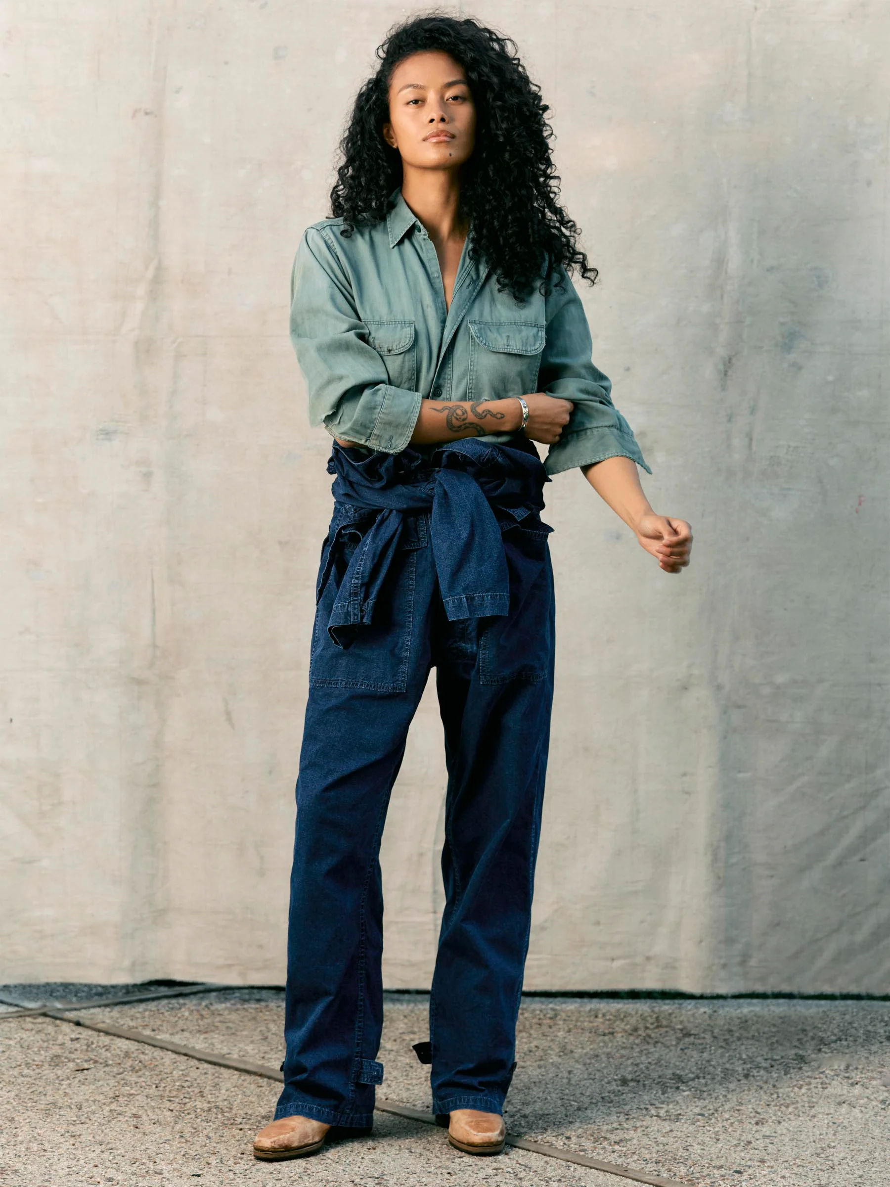 indigo ripstop coverall - Image 3