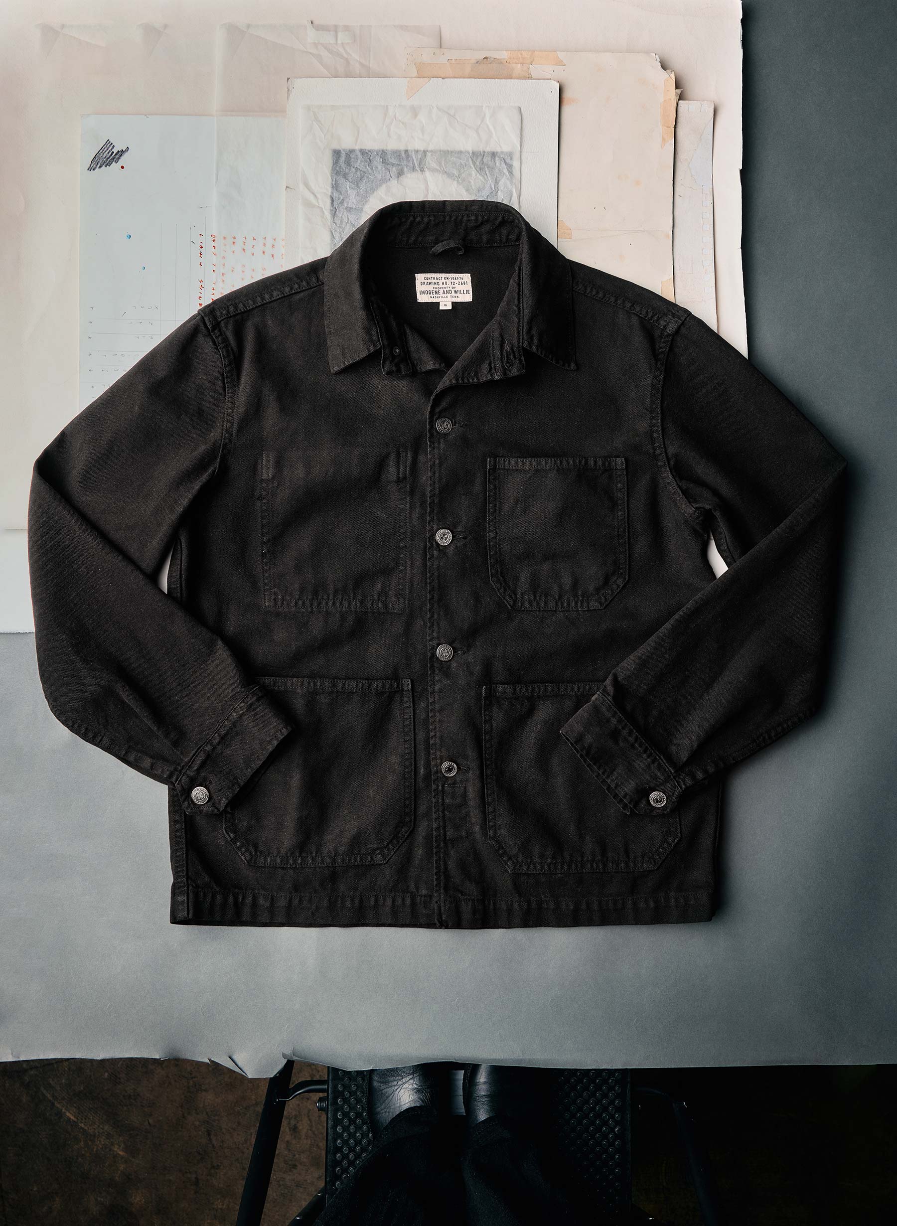 jack jacket in overdyed slate - Image 4