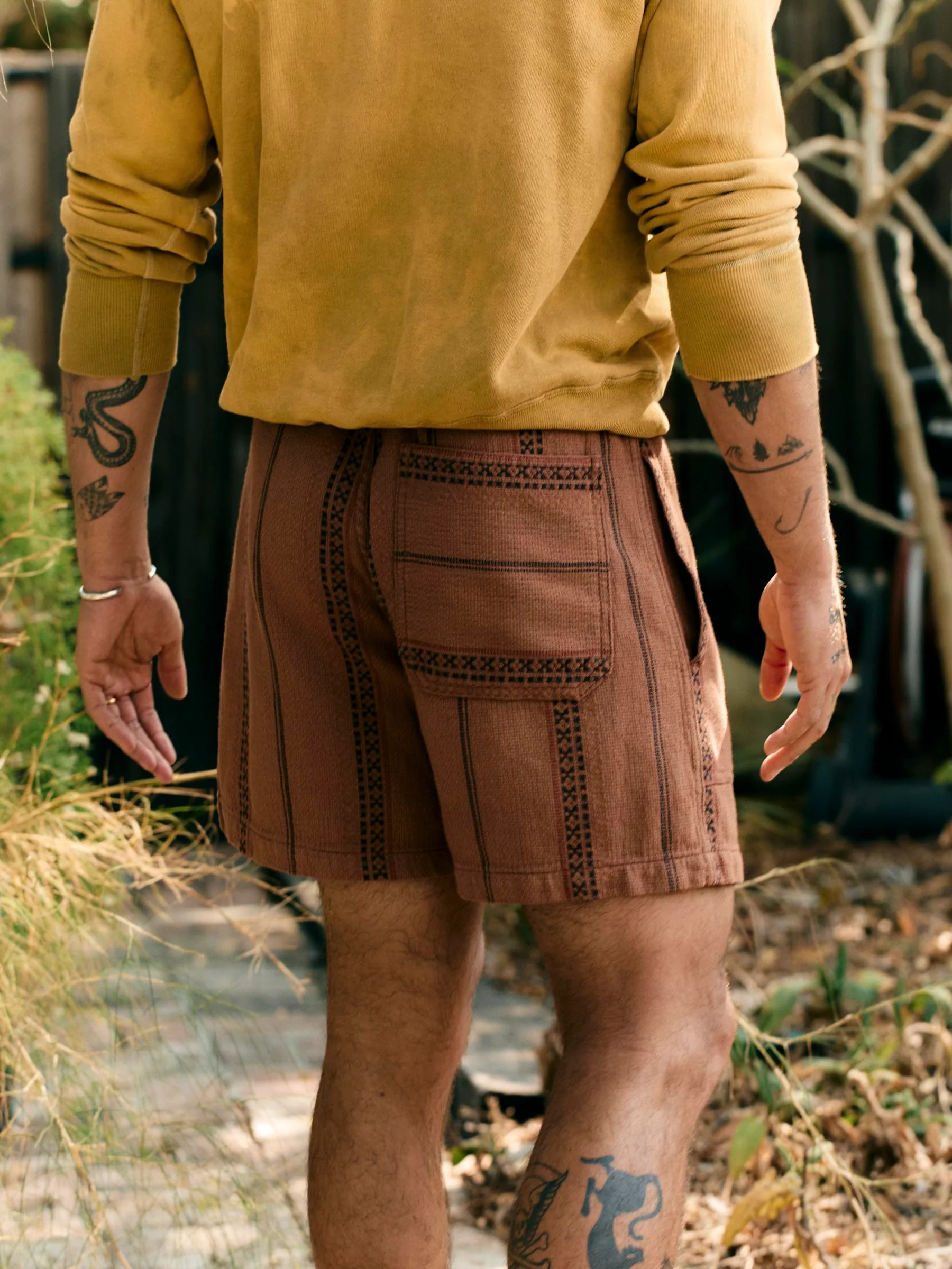 lagos lounge short in brown - Image 5