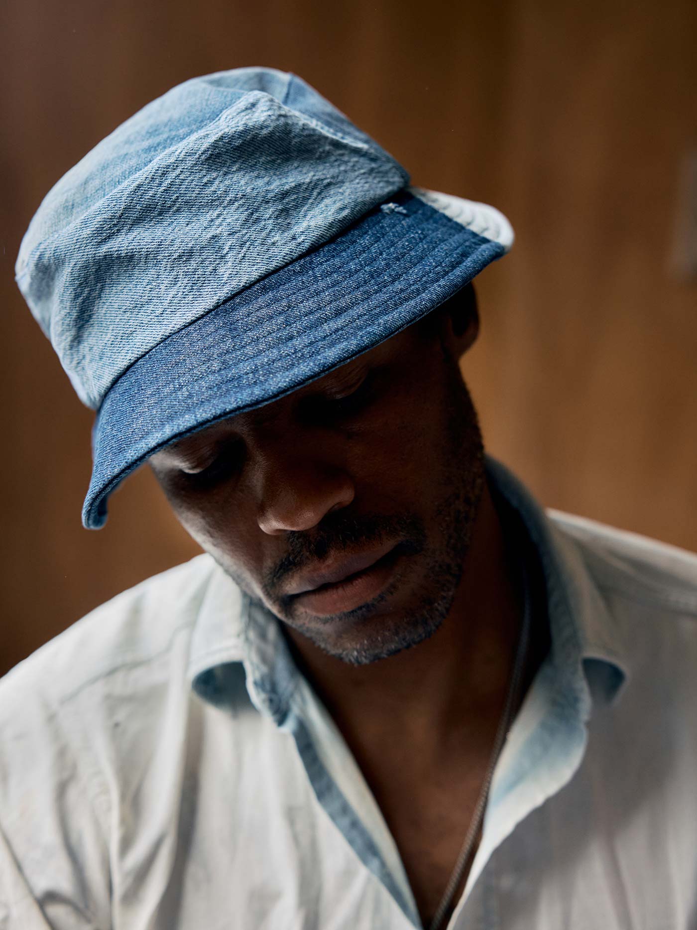 love fades recycled denim bucket hat - Image 3