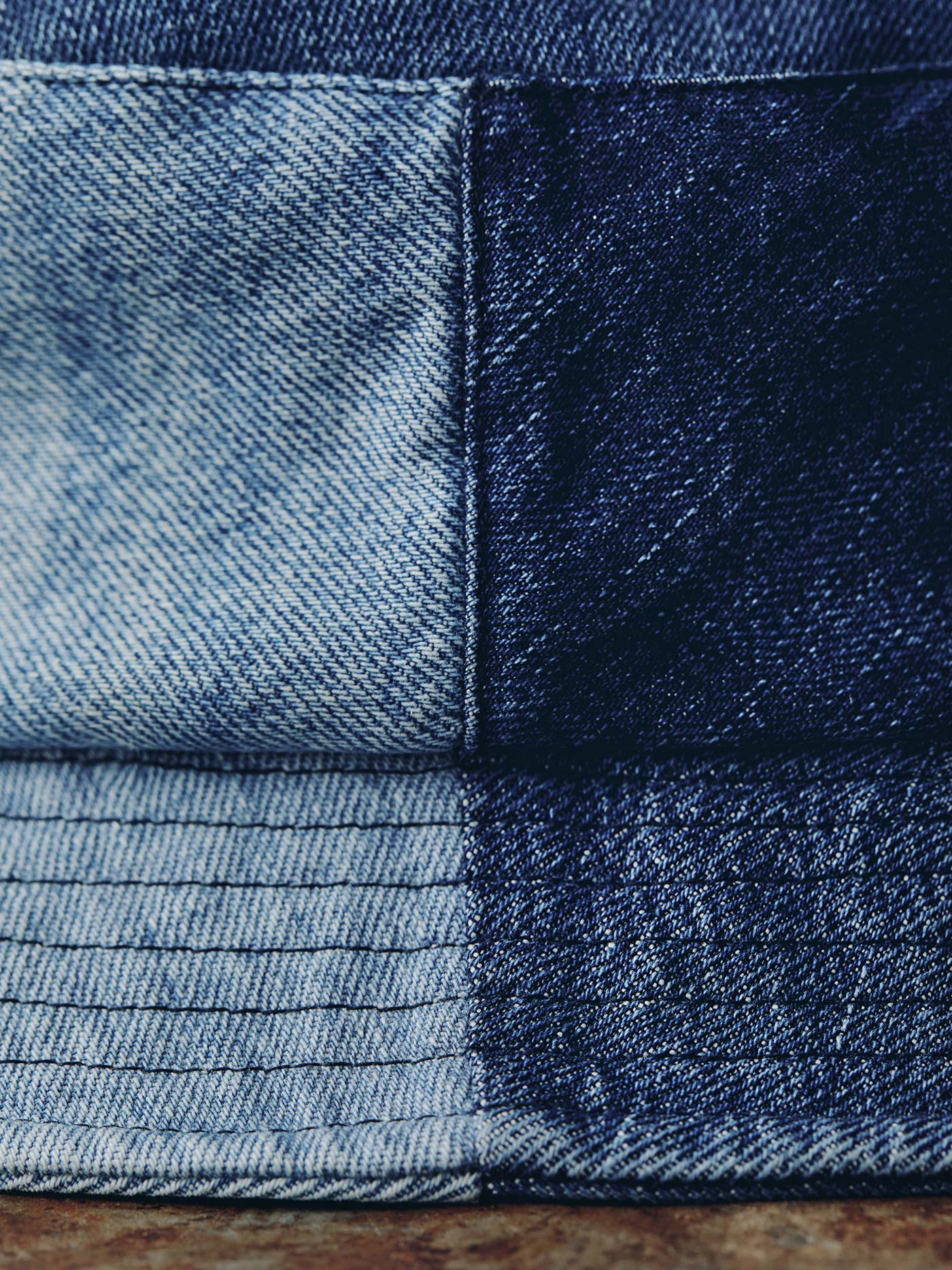 love fades recycled denim bucket hat - Image 7