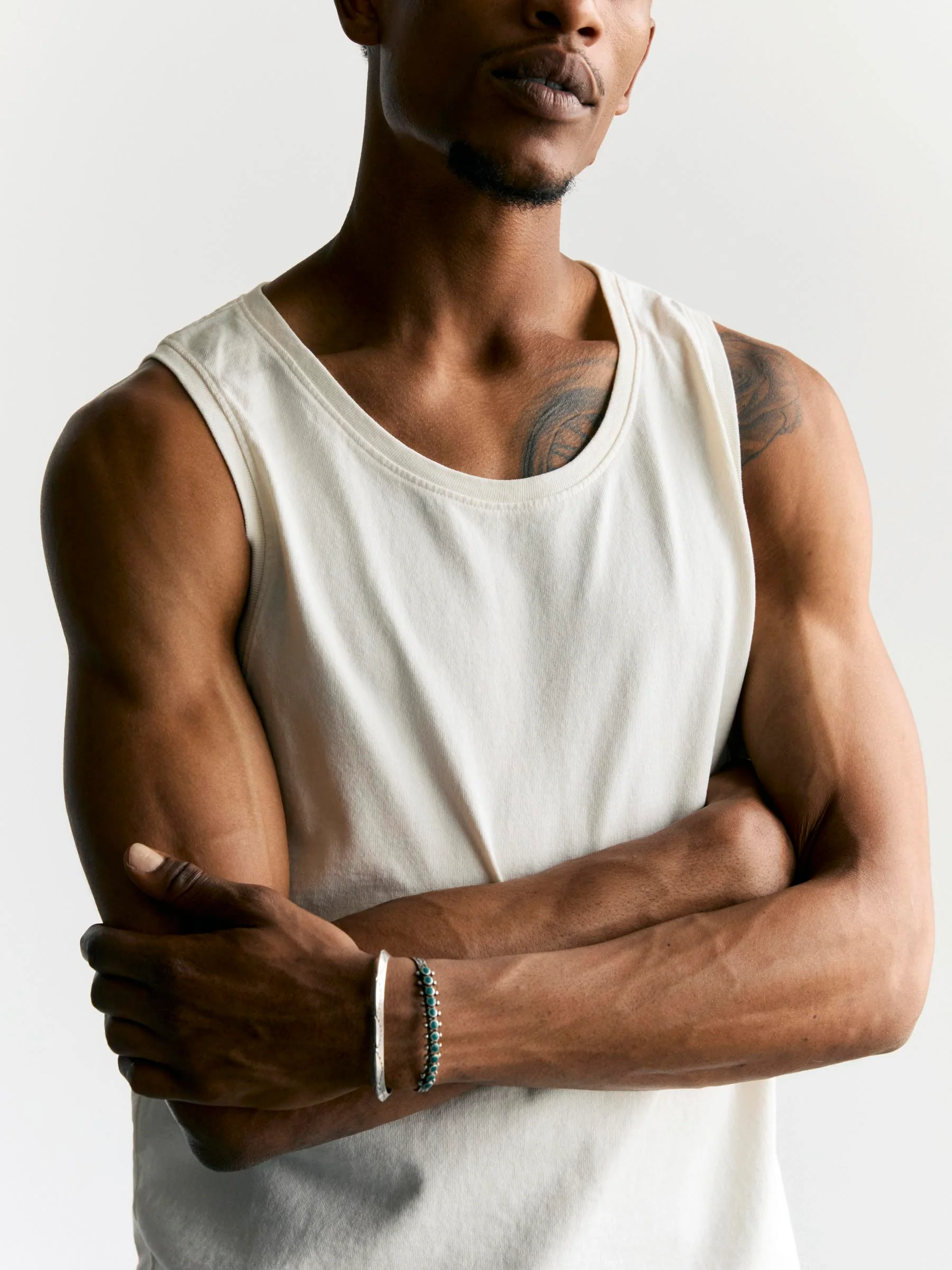 midweight box tank in vintage white - Image 3
