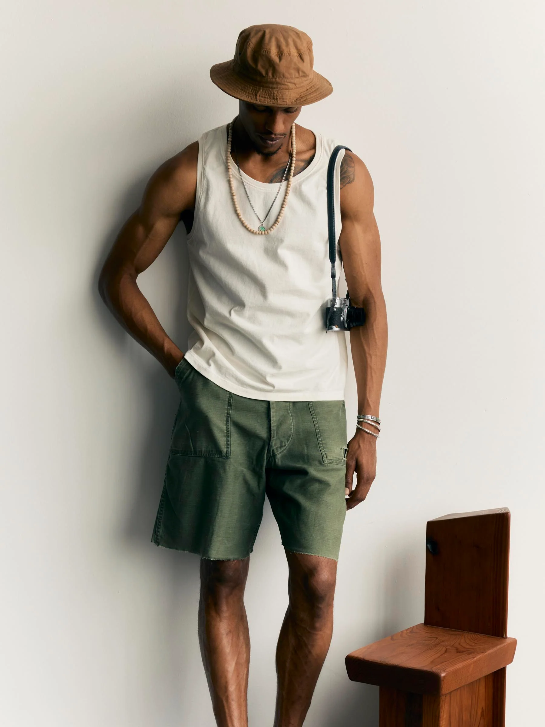 midweight box tank in vintage white - Image 7