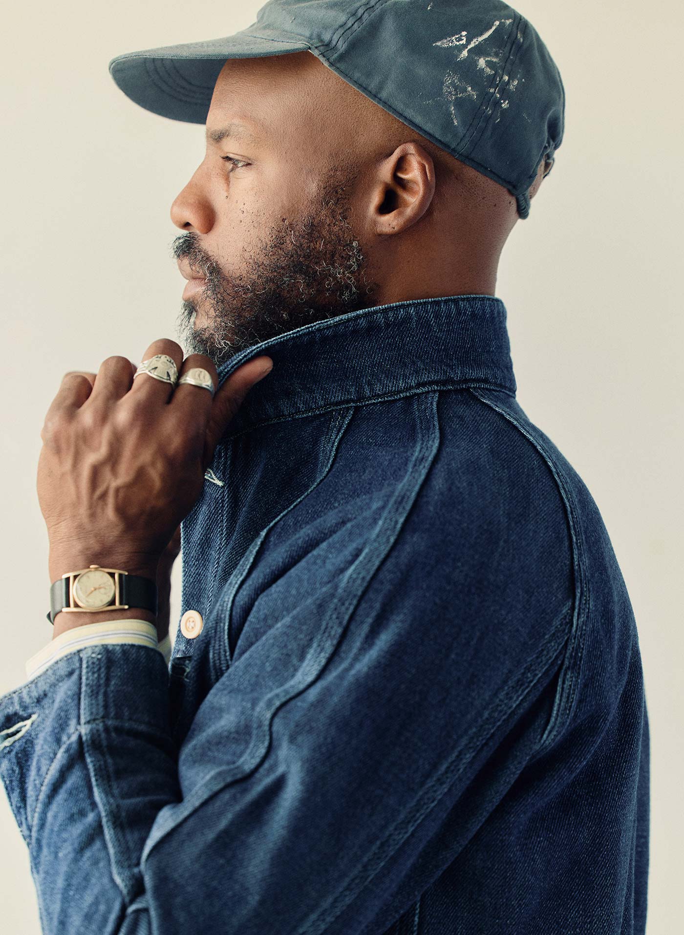 mill valley raglan jacket in indigo - Image 10