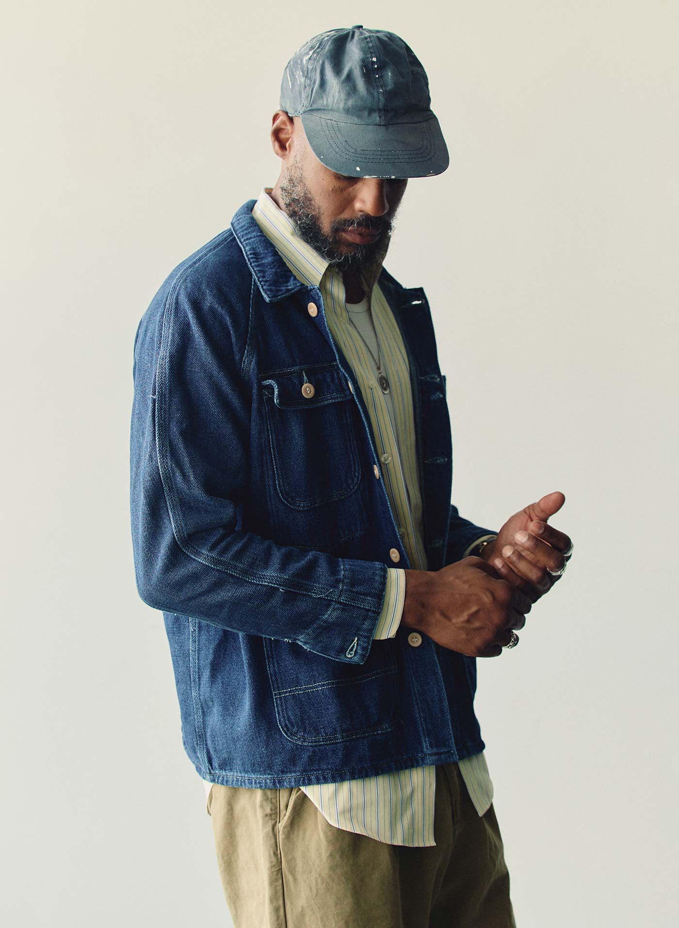 mill valley raglan jacket in indigo - Image 4