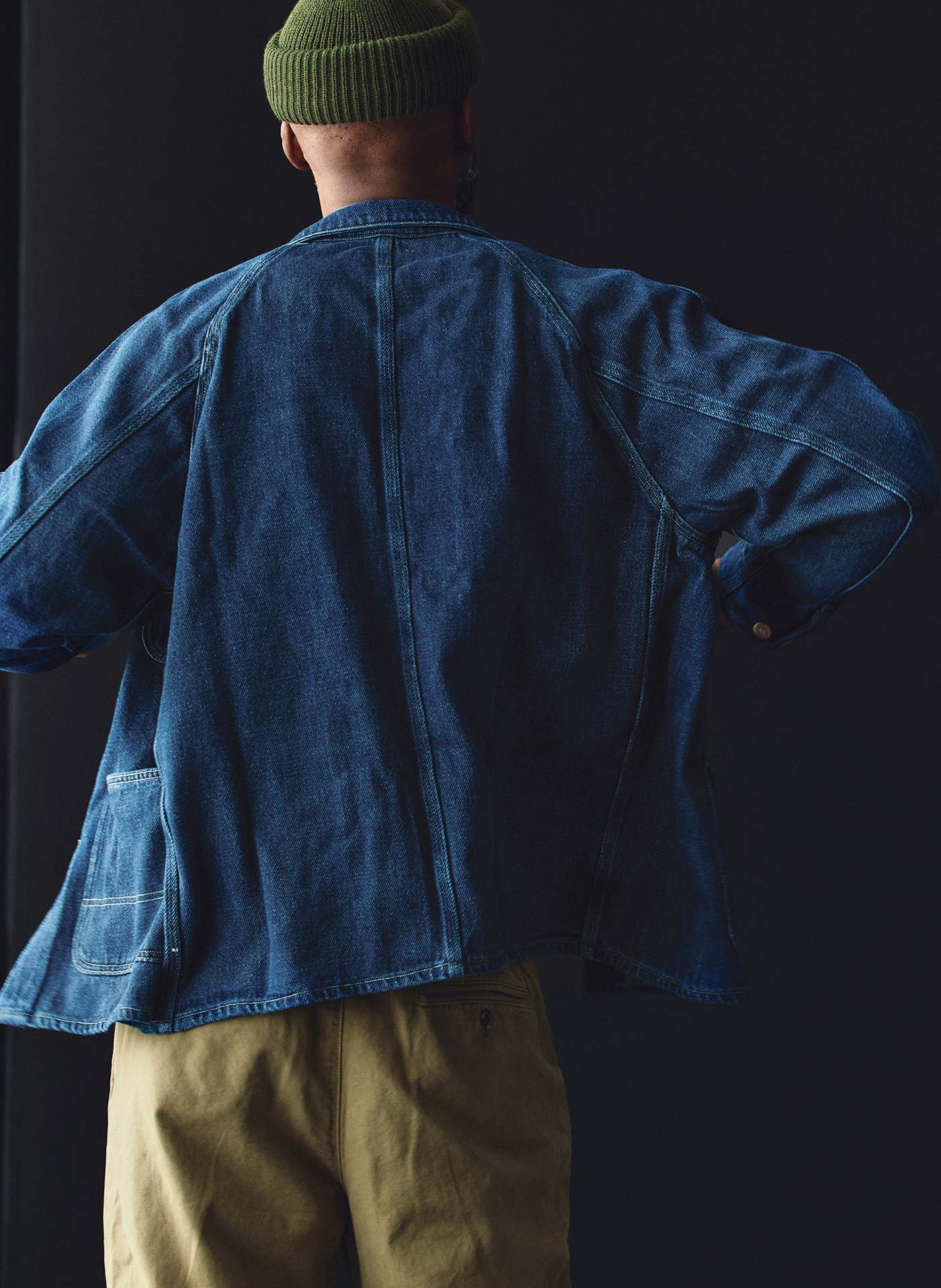 mill valley raglan jacket in indigo - Image 9