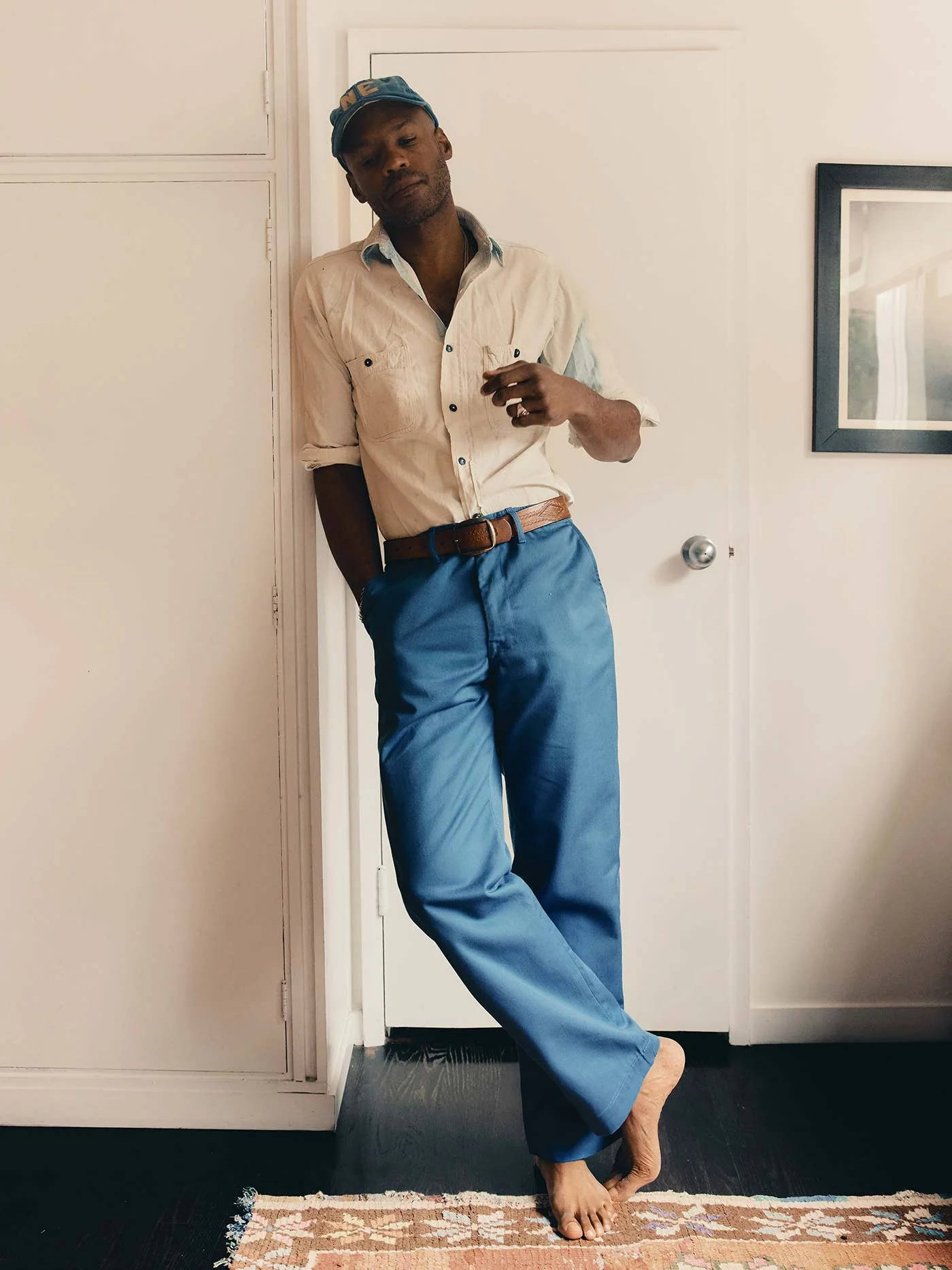 oceanside relaxed pant in postman blue - Image 8
